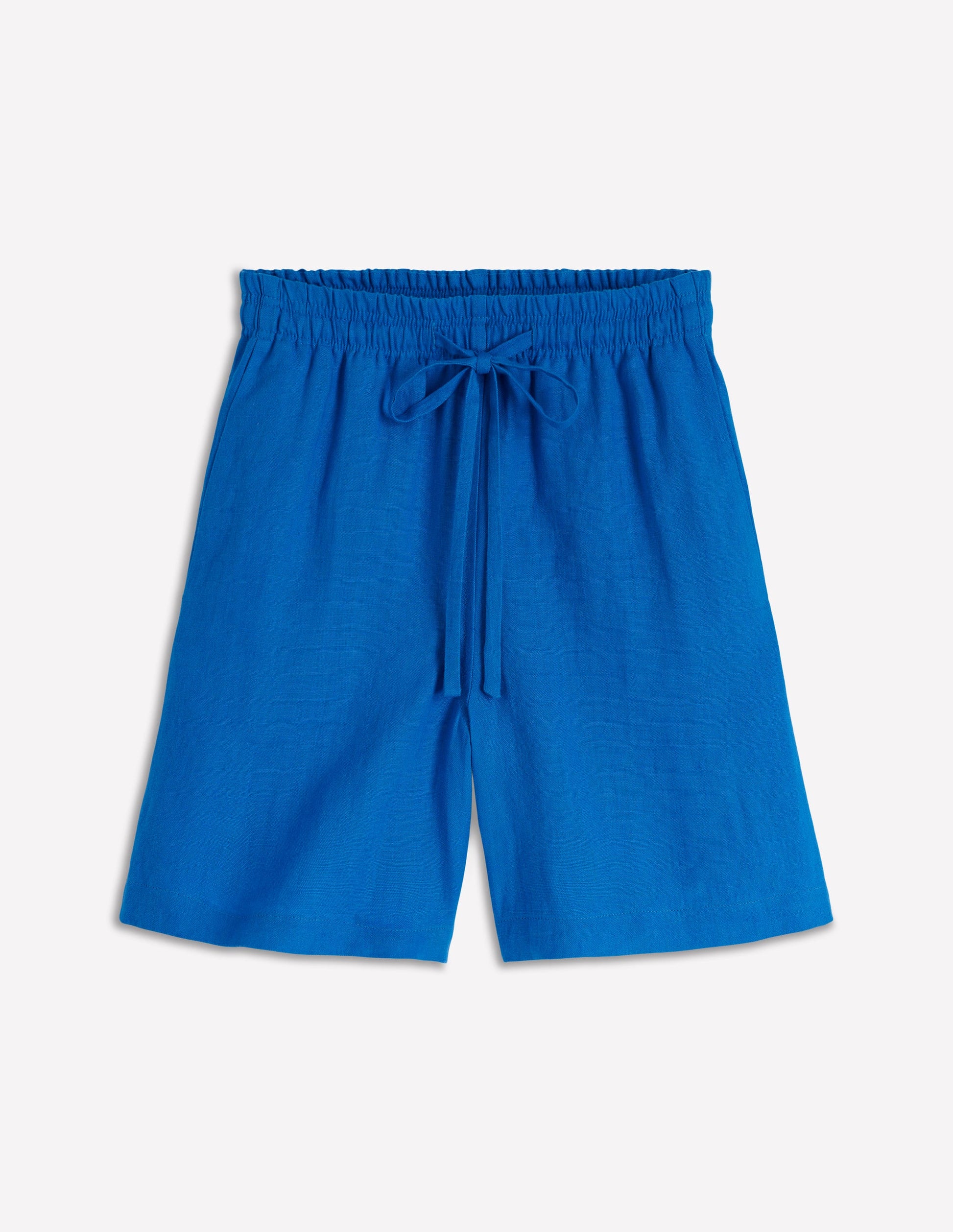 Islington Linen Shorts-Kingfisher Blue-5