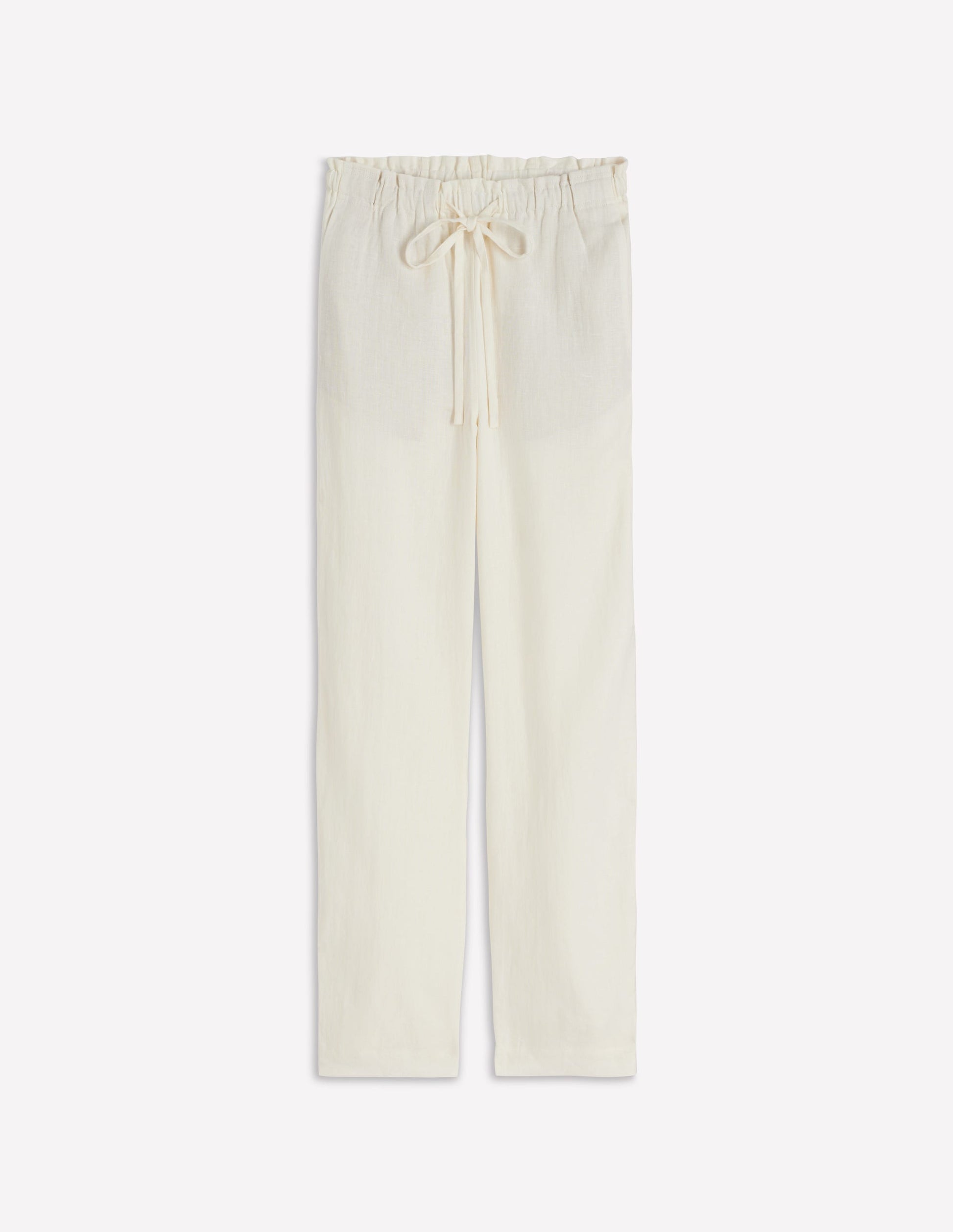 Islington Linen Crop Pants-Ivory-6