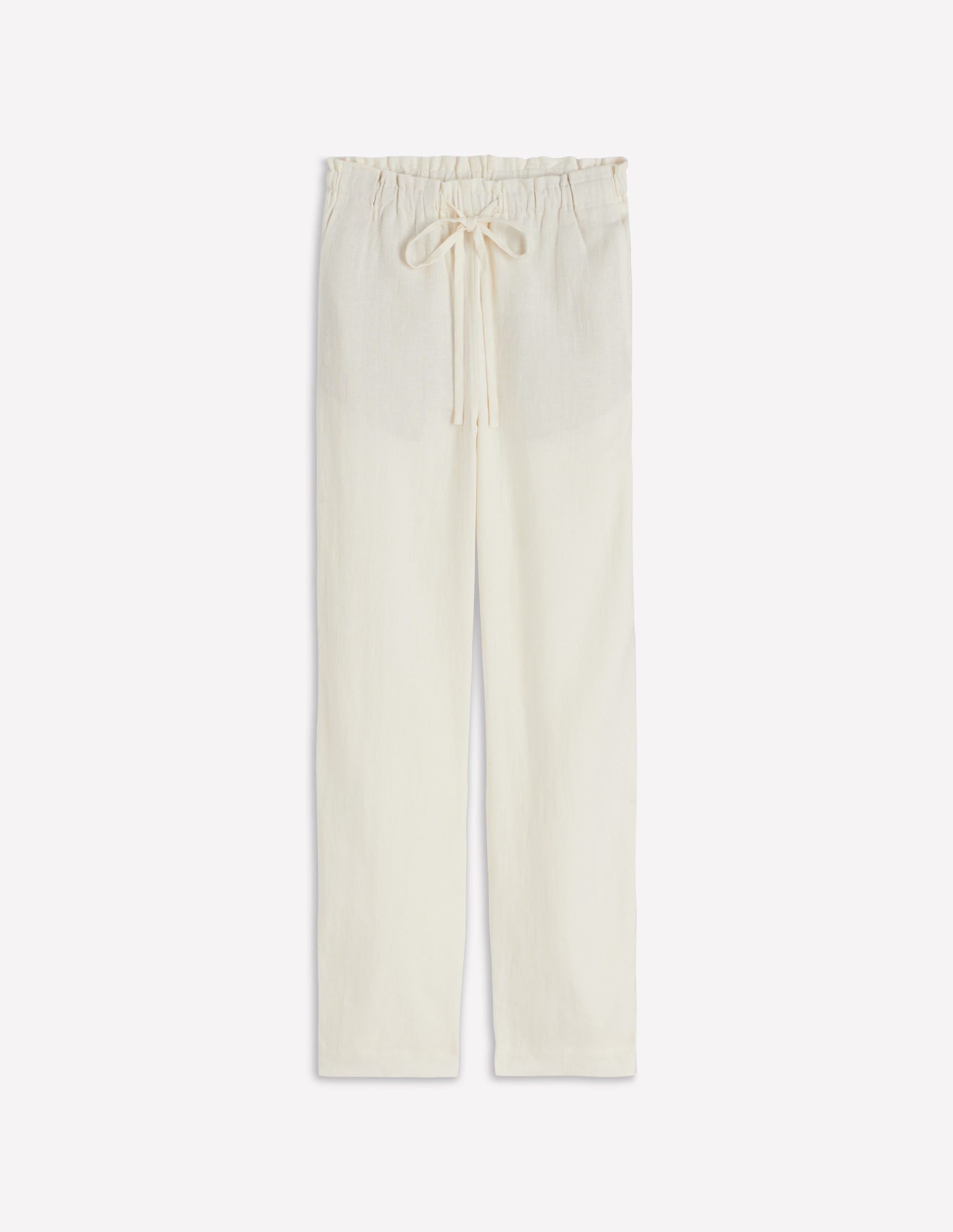 Islington Linen Crop Pants-Ivory - Image 6