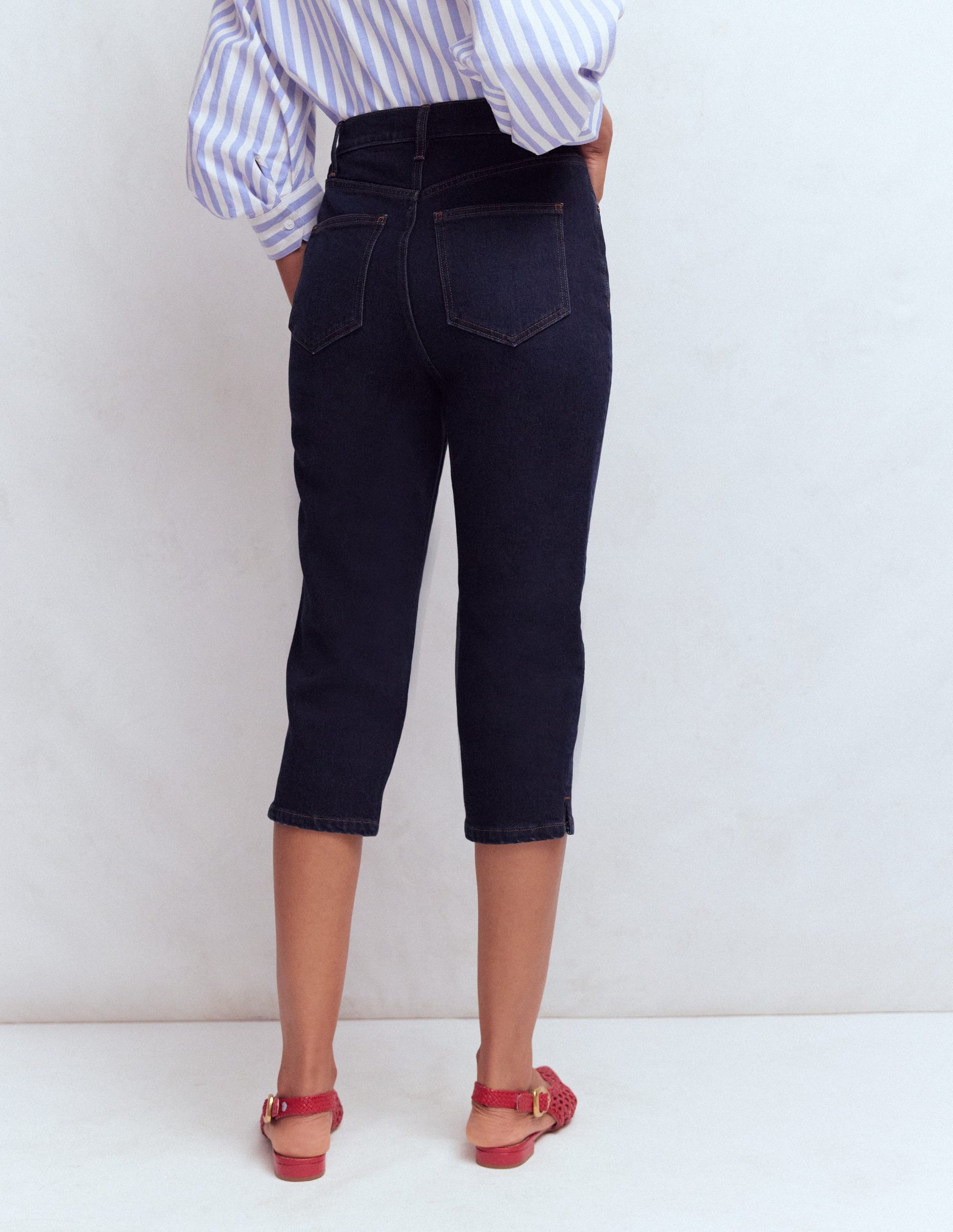 5-pocket Capri Jeans-Indigo-3