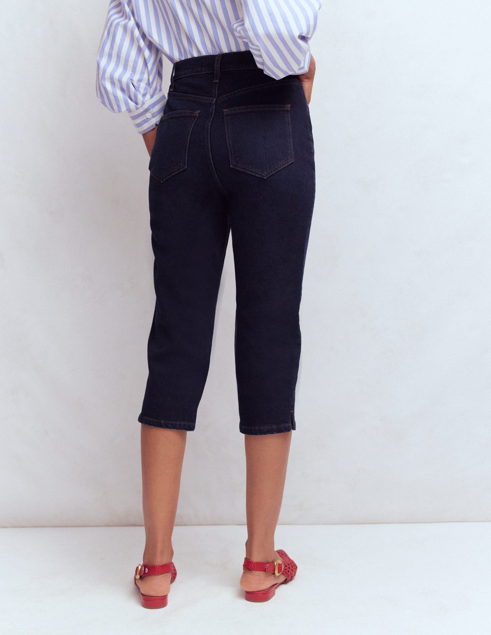5-pocket Capri Jeans-Indigo - Image 3
