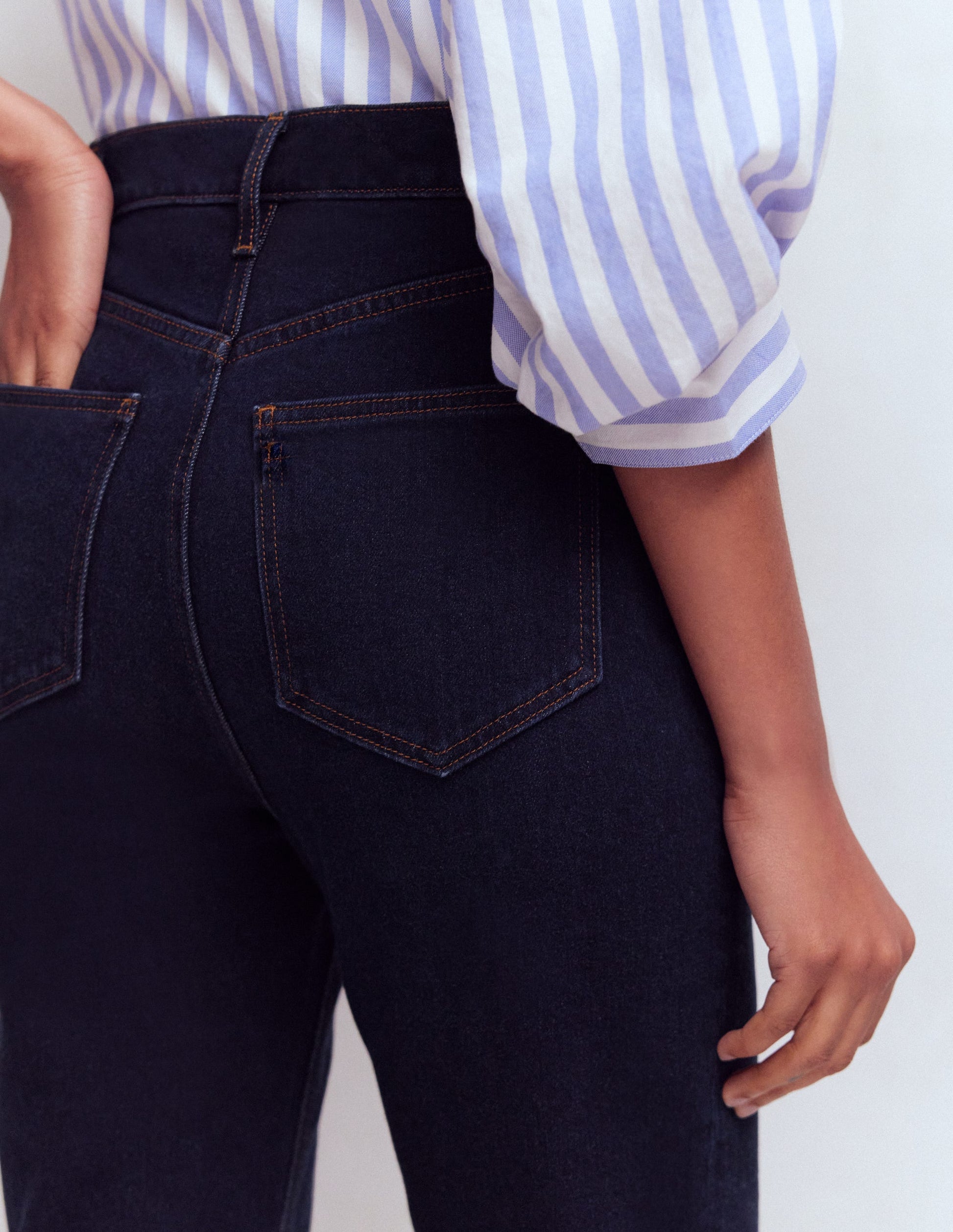 5-pocket Capri Jeans-Indigo-5