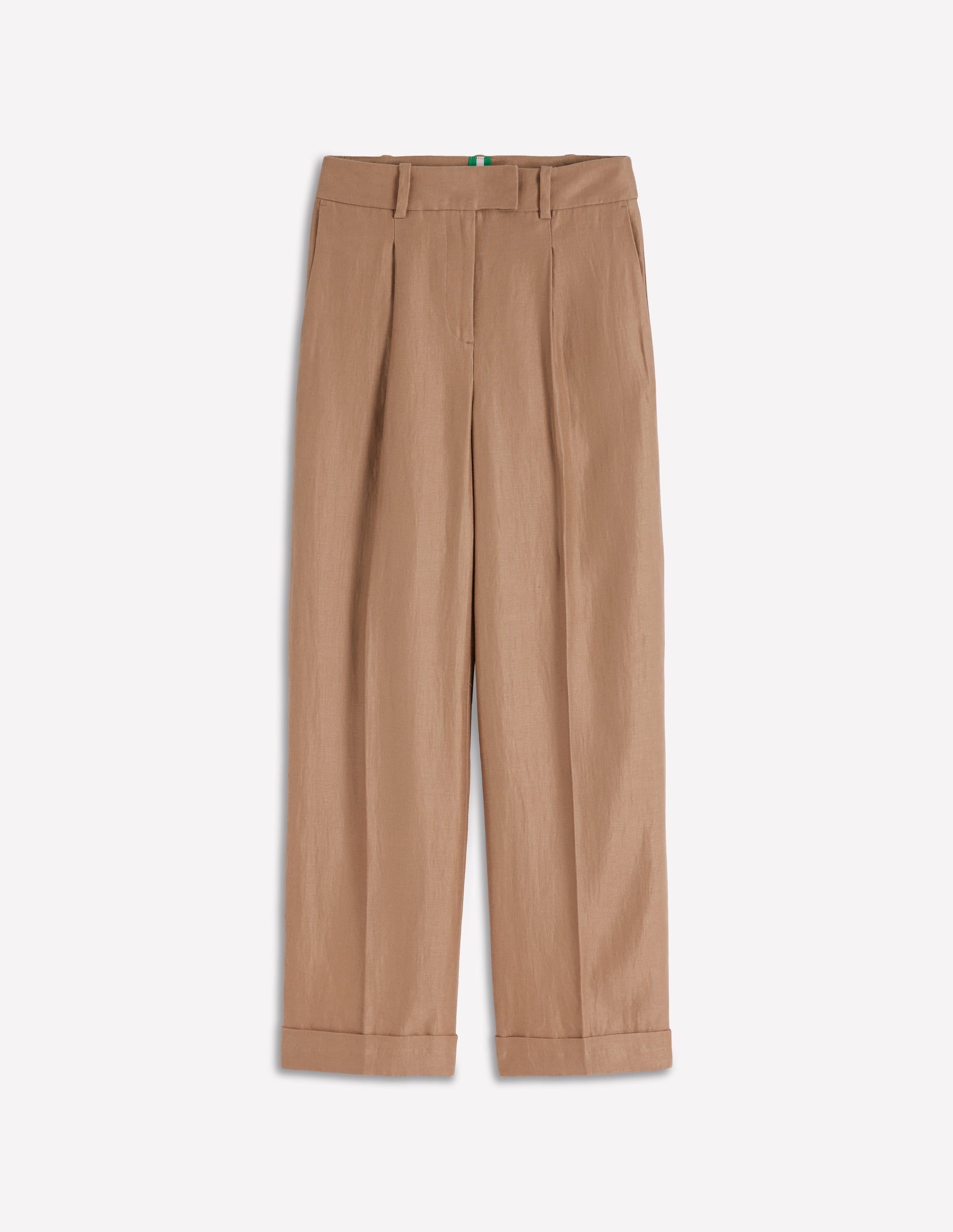 Chiswick Crop Linen Pants - Cappuccino | Boden USA