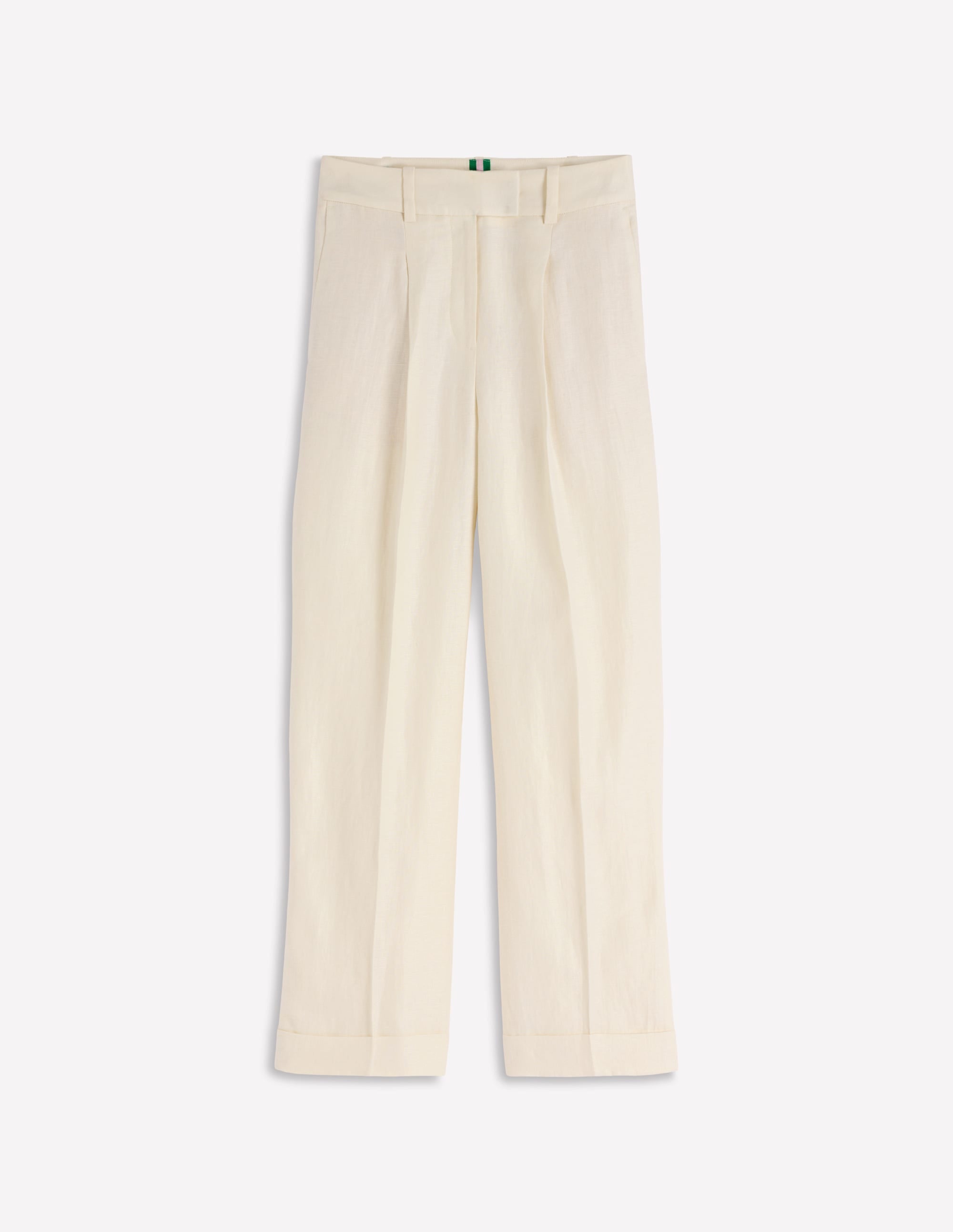 Chiswick Crop Linen Pants-Ivory - Image 6