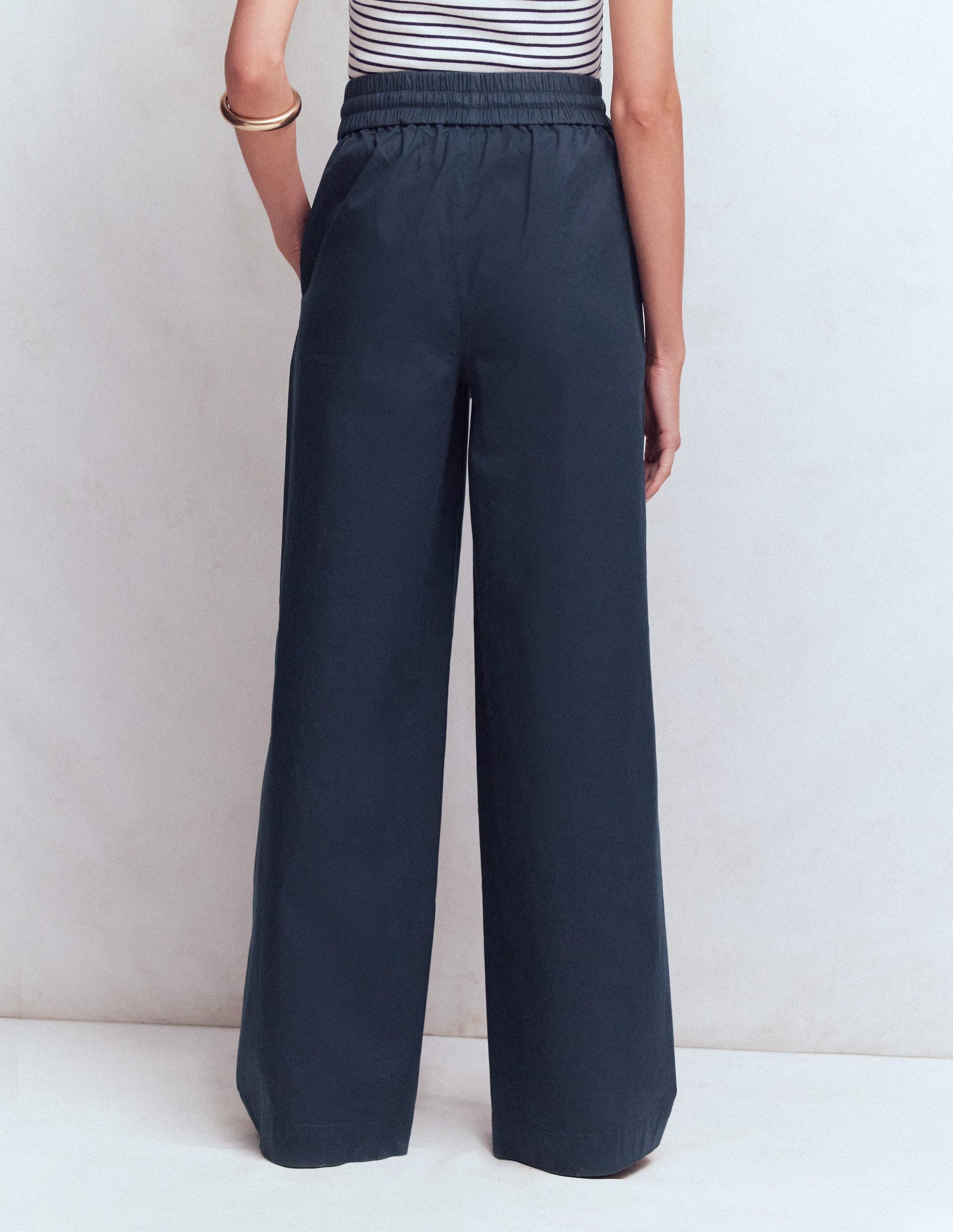 Greenwich Tie Waist Pants-Navy-3