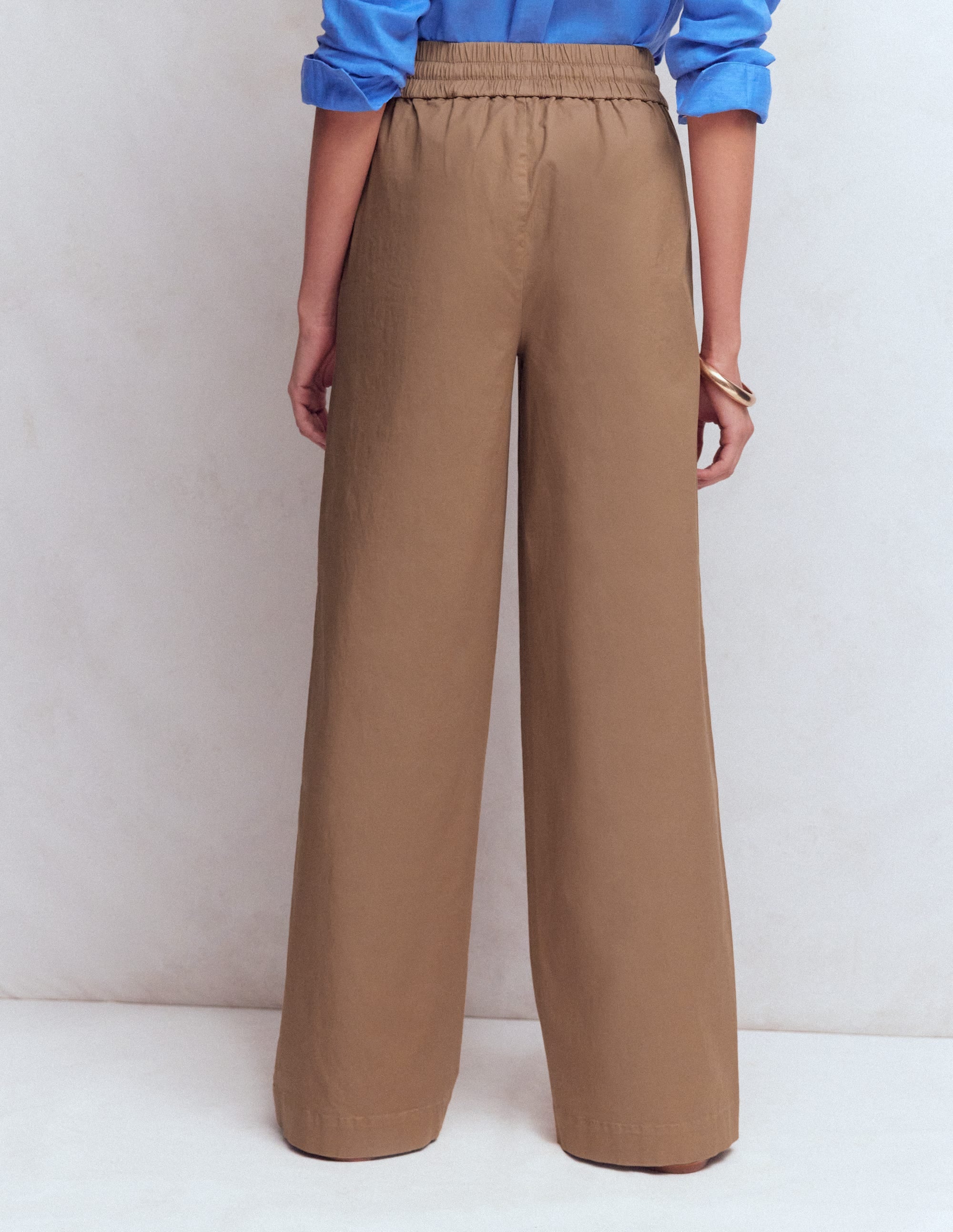 Greenwich Tie Waist Pants - Cappuccino | Boden USA