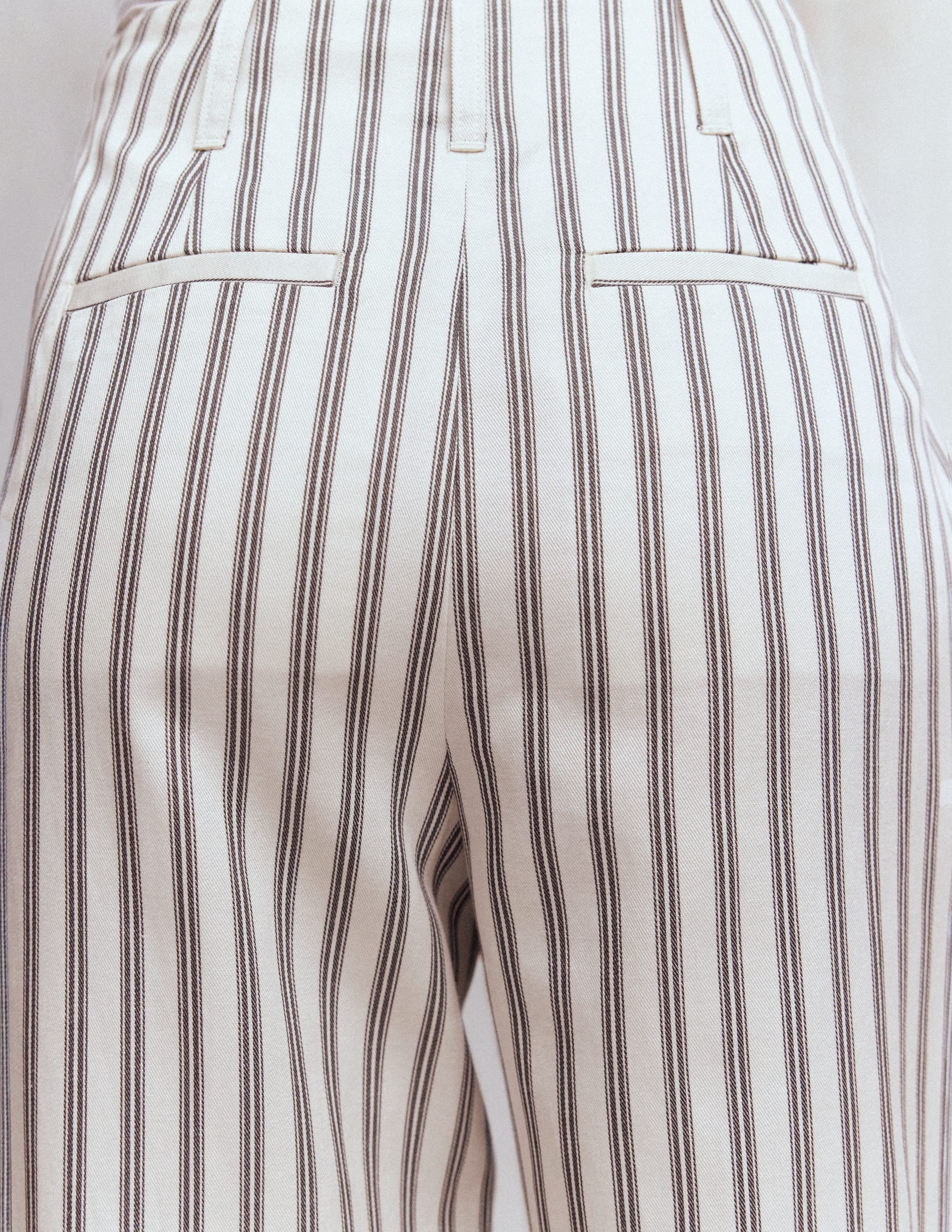 Mayfair Tailored Pants-Ivory, Navy Stripe - Image 2