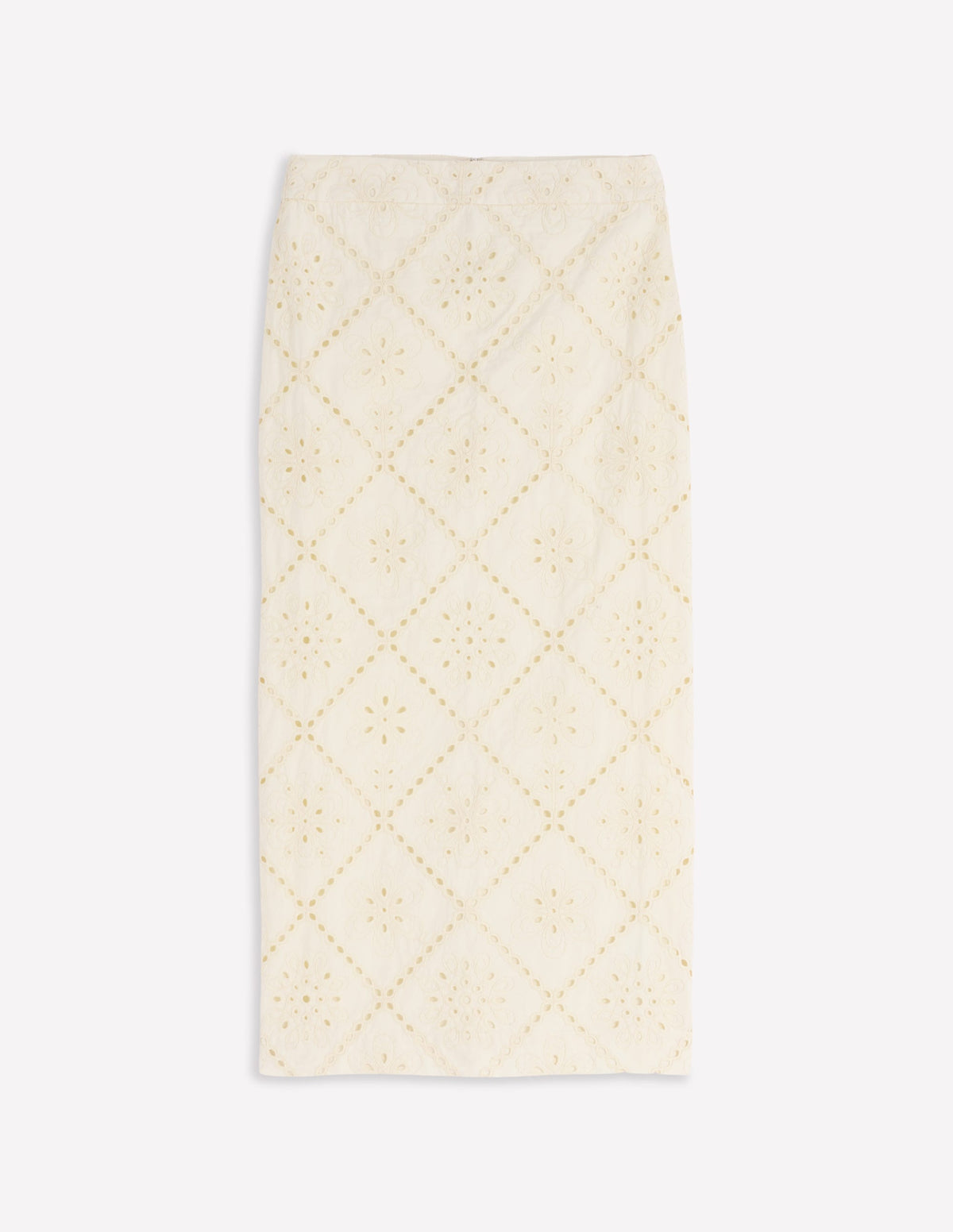 Textured Column Skirt-Ivory Broderie - Image 9
