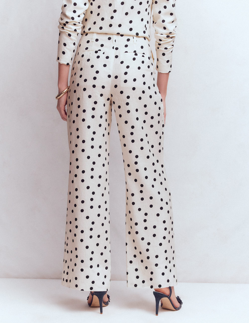 Mayfair Linen Pants - Ivory, Painted Dot | Boden USA
