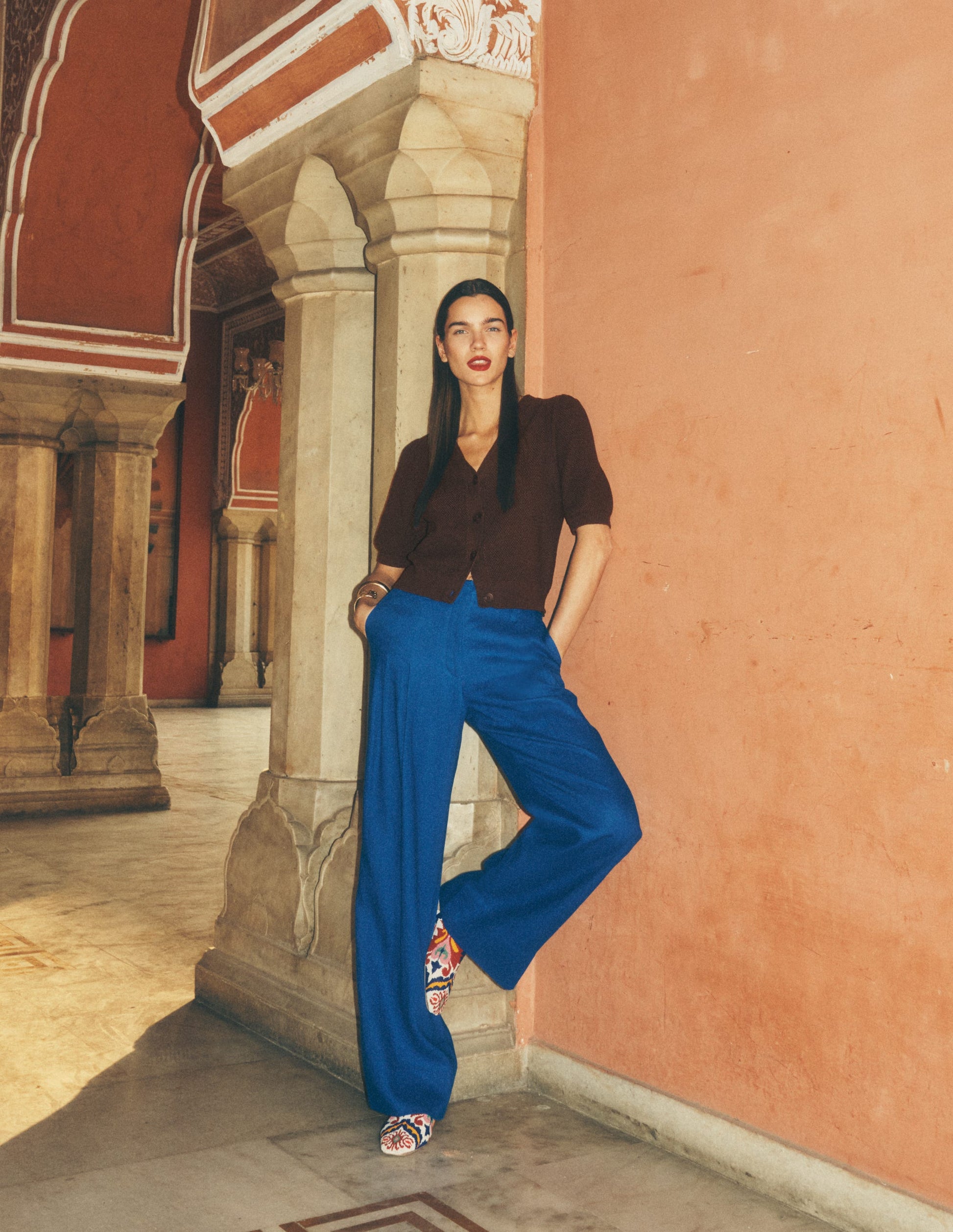 Mayfair Linen Pants-Bright Blue-6