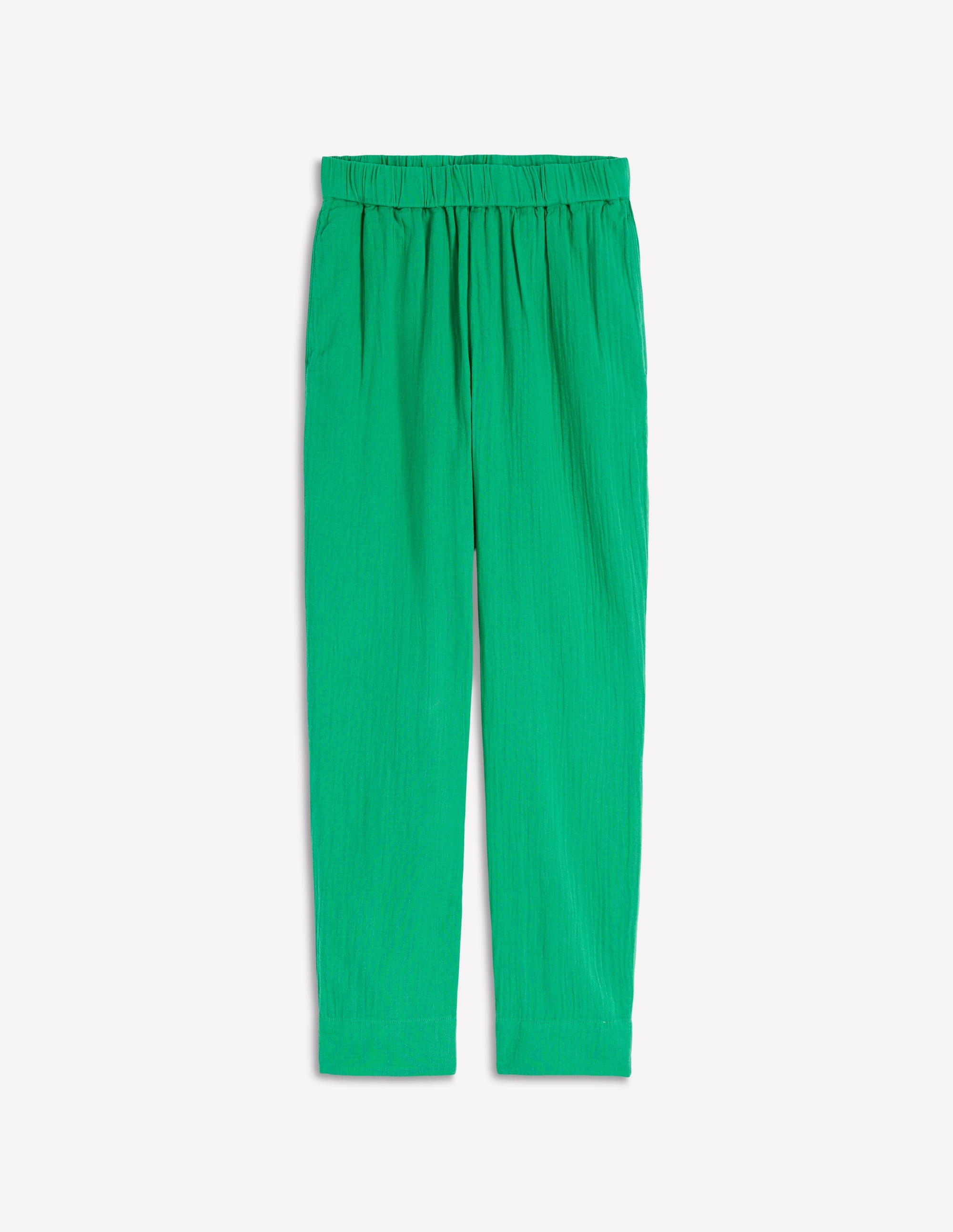 Double Cloth Crop Pants-Shamrock Green - Image 7
