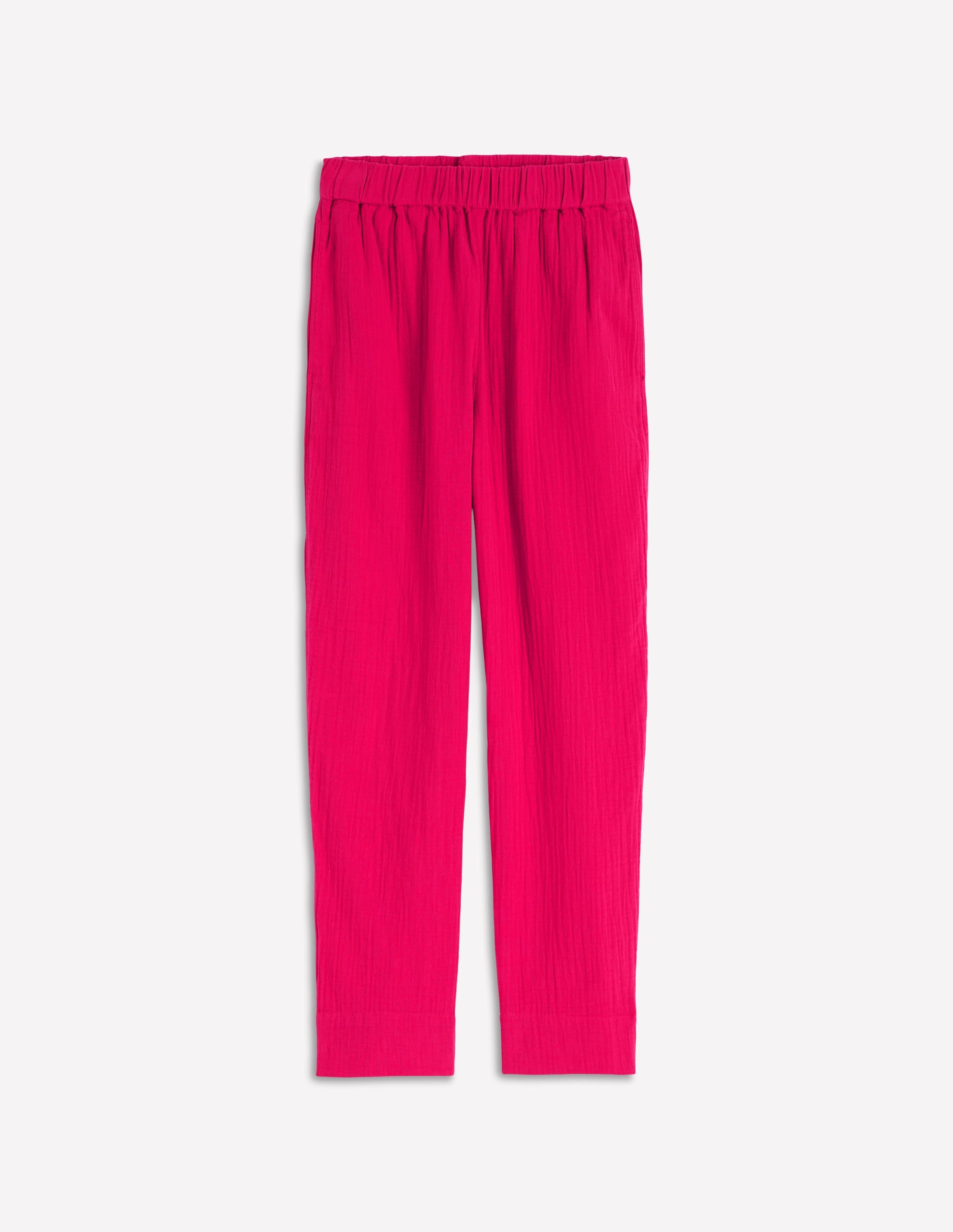Double Cloth Crop Pants-Pomegranate - Image 6