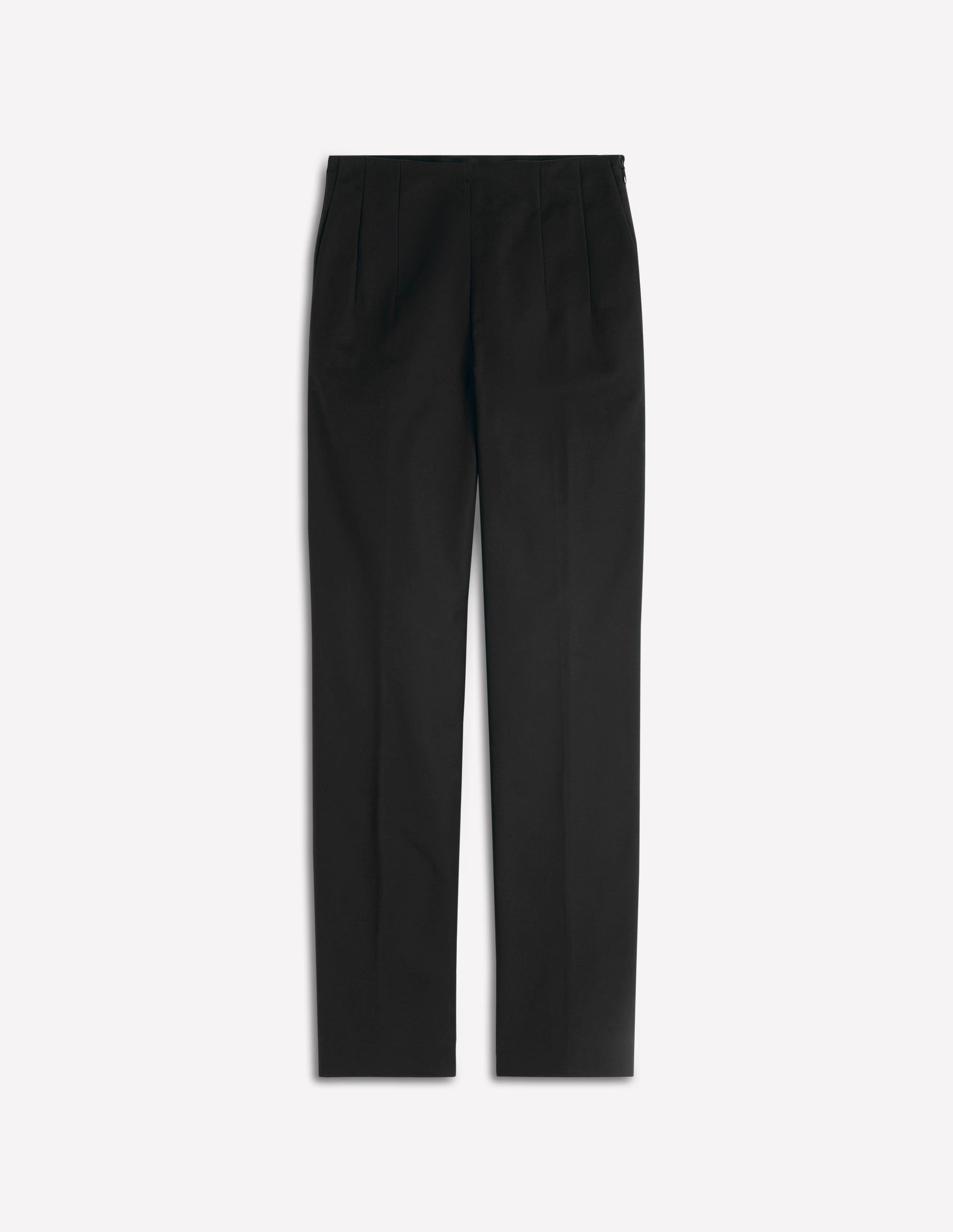 Slim Leg Cotton Pants-Black-6