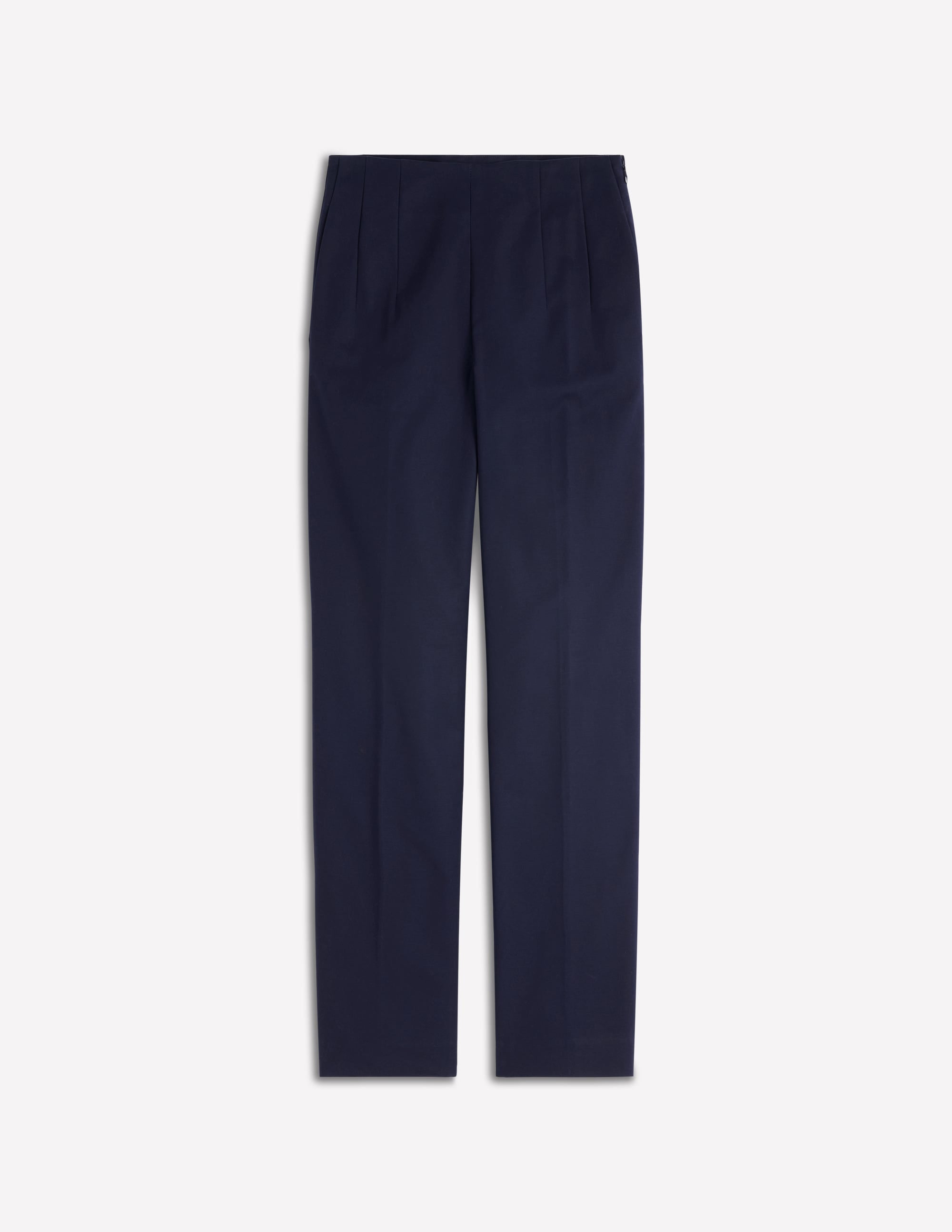 Slim Leg Cotton Pants-Navy - Image 5