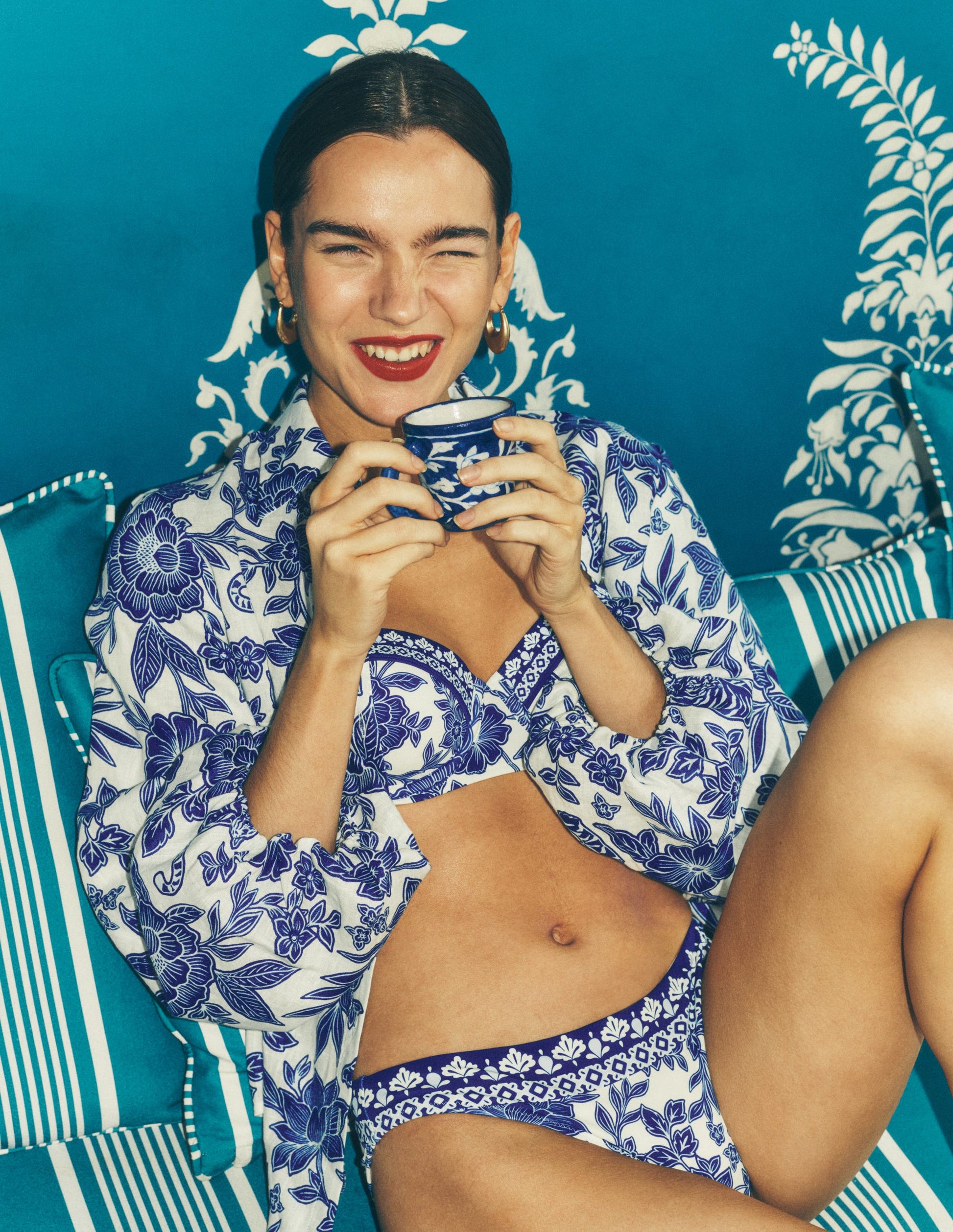 Classic Bikini Bottoms-Mazarine Blue, Tigers Paradise-5