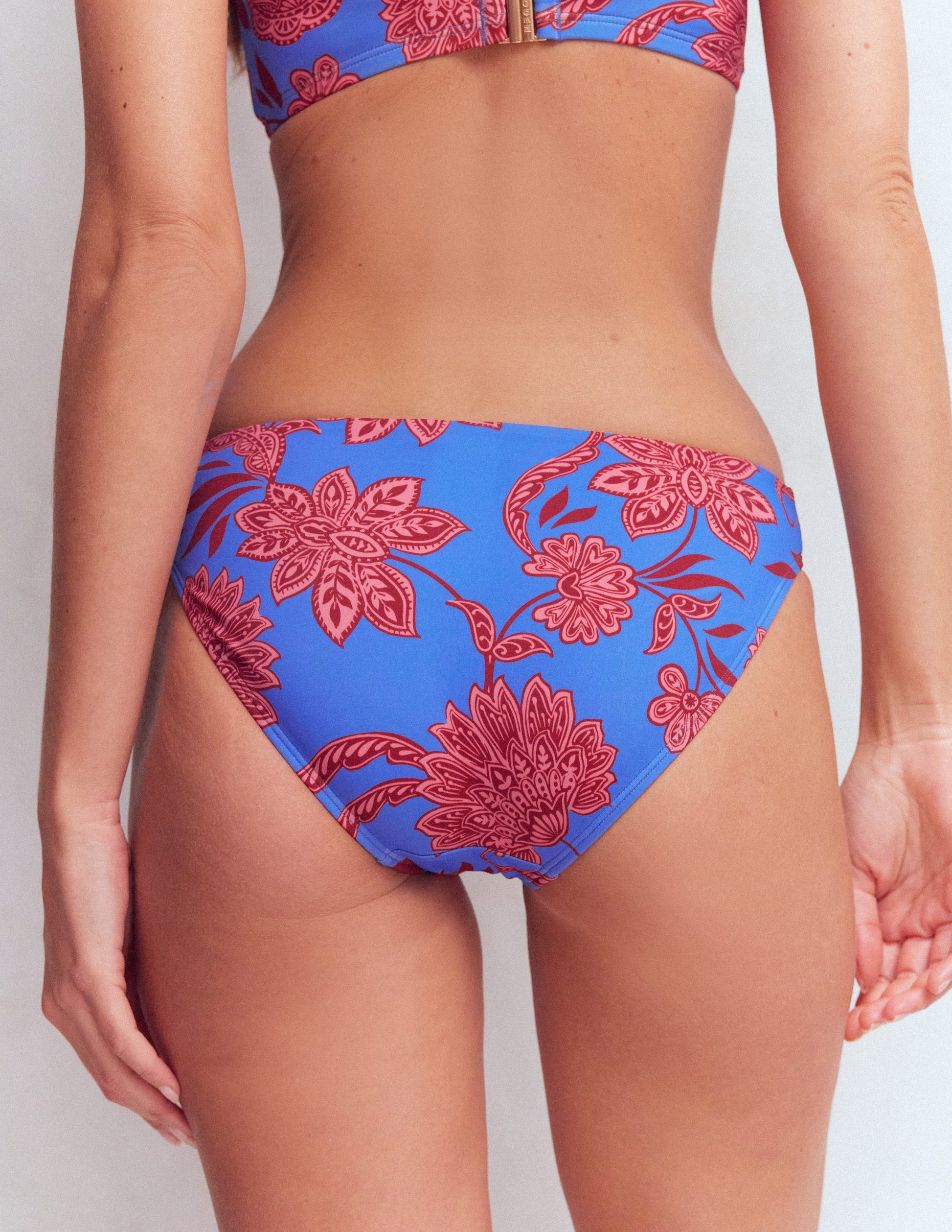 Classic Bikini Bottoms-Blue, Elegant Blossom-3