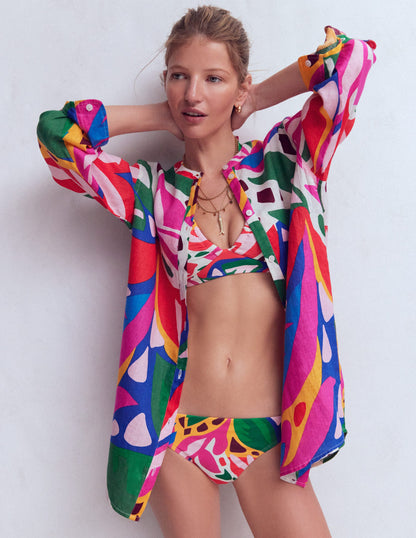 Classic Bikini Bottoms-Multi, Leafy Cascade-1