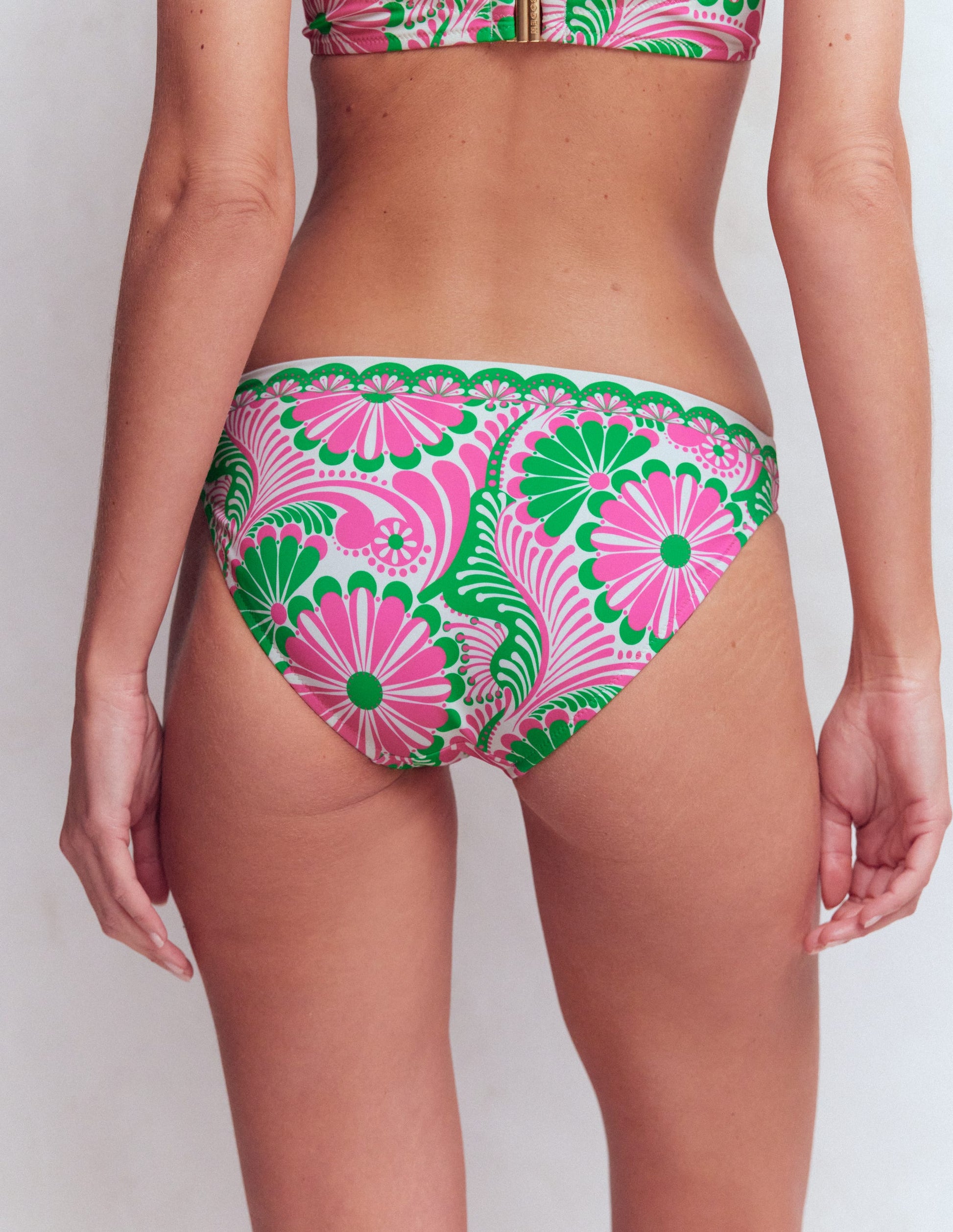 Classic Bikini Bottoms-Pink, Euphoric Gardens-3