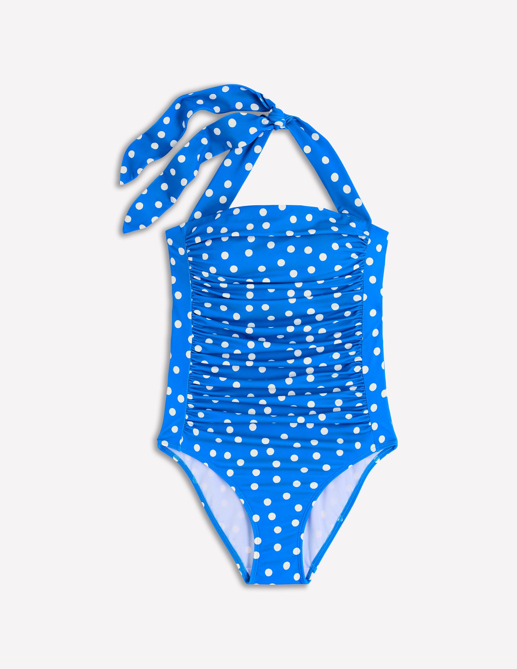 Kythira Ruched Swimsuit-Blue, Painted Dot - Image 8