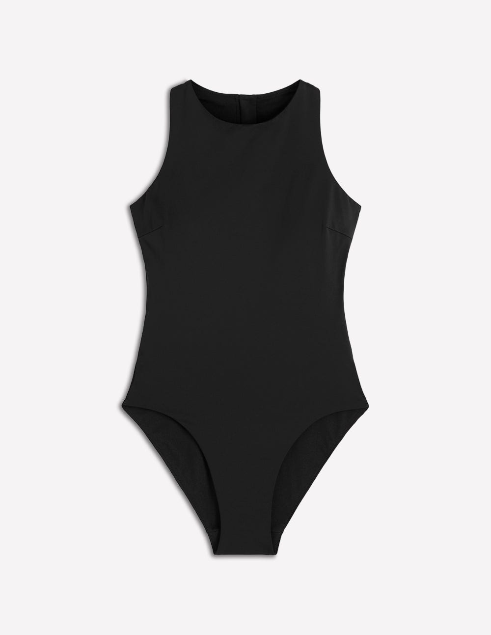 Sporty High Neck Swimsuit-Black - Image 6