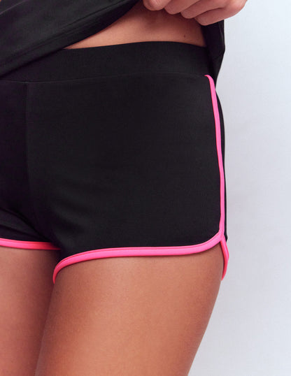 Rash Guard Swim Shorts-Black-2