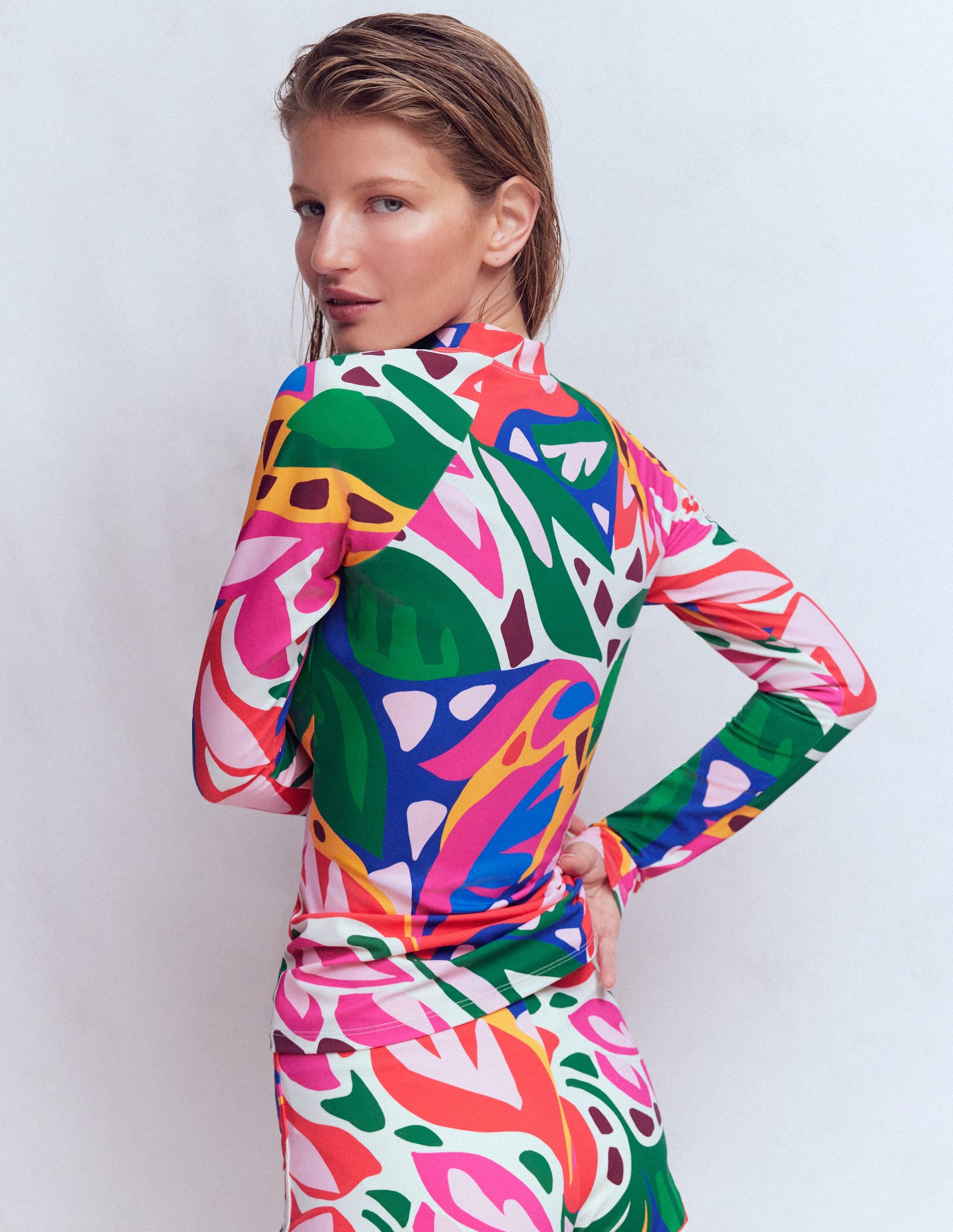 Sun Safe Raglan Guard Top-Multi, Leafy Cascade - Image 3
