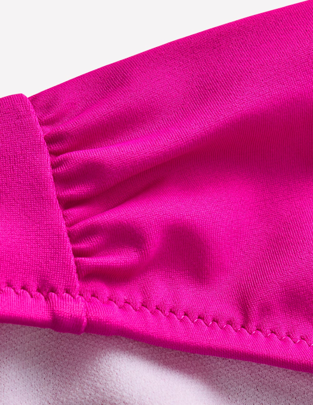 Classic Ruched Bikini Bottoms-Bright Fuchsia - Image 7