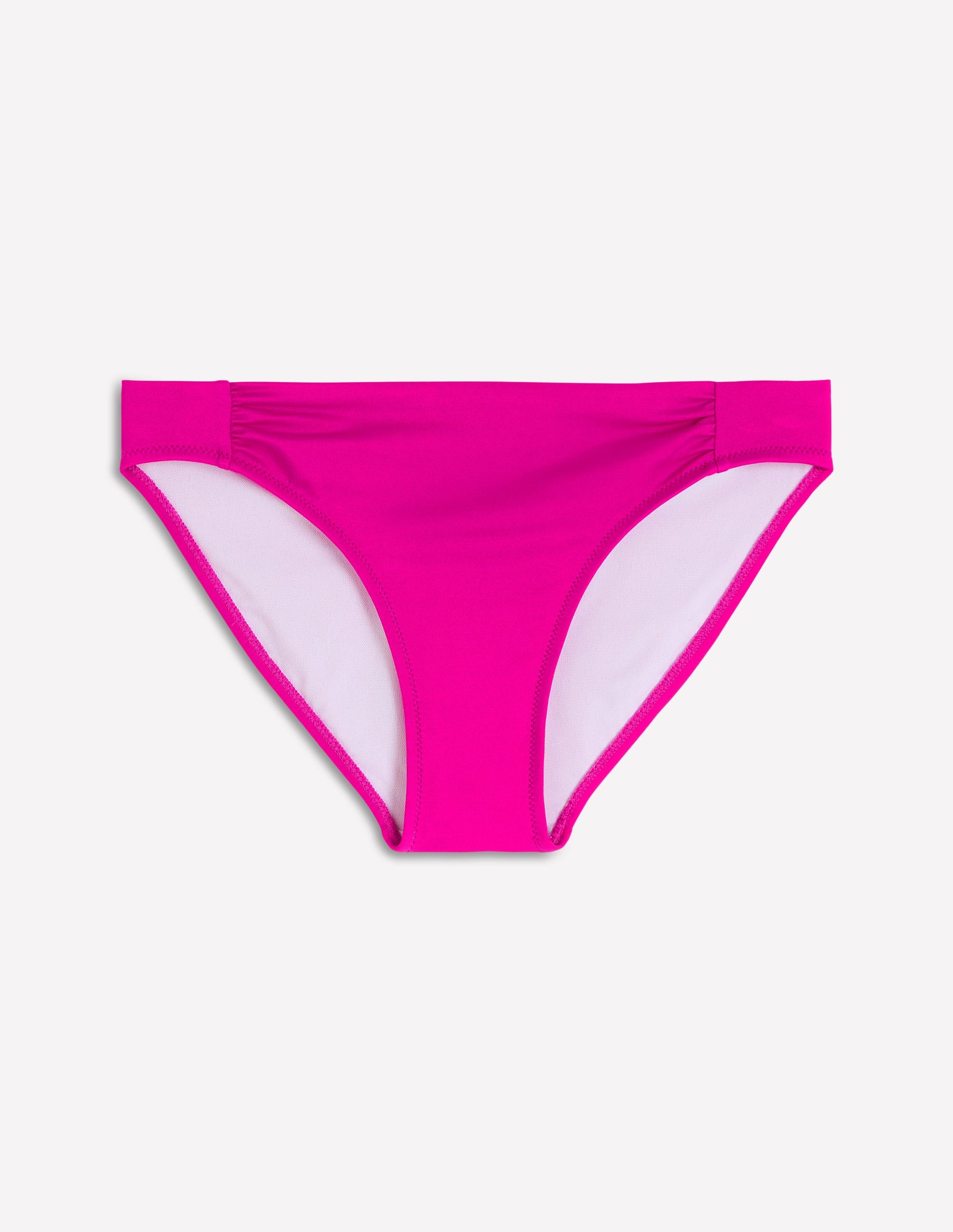Classic Ruched Bikini Bottoms-Bright Fuchsia - Image 6