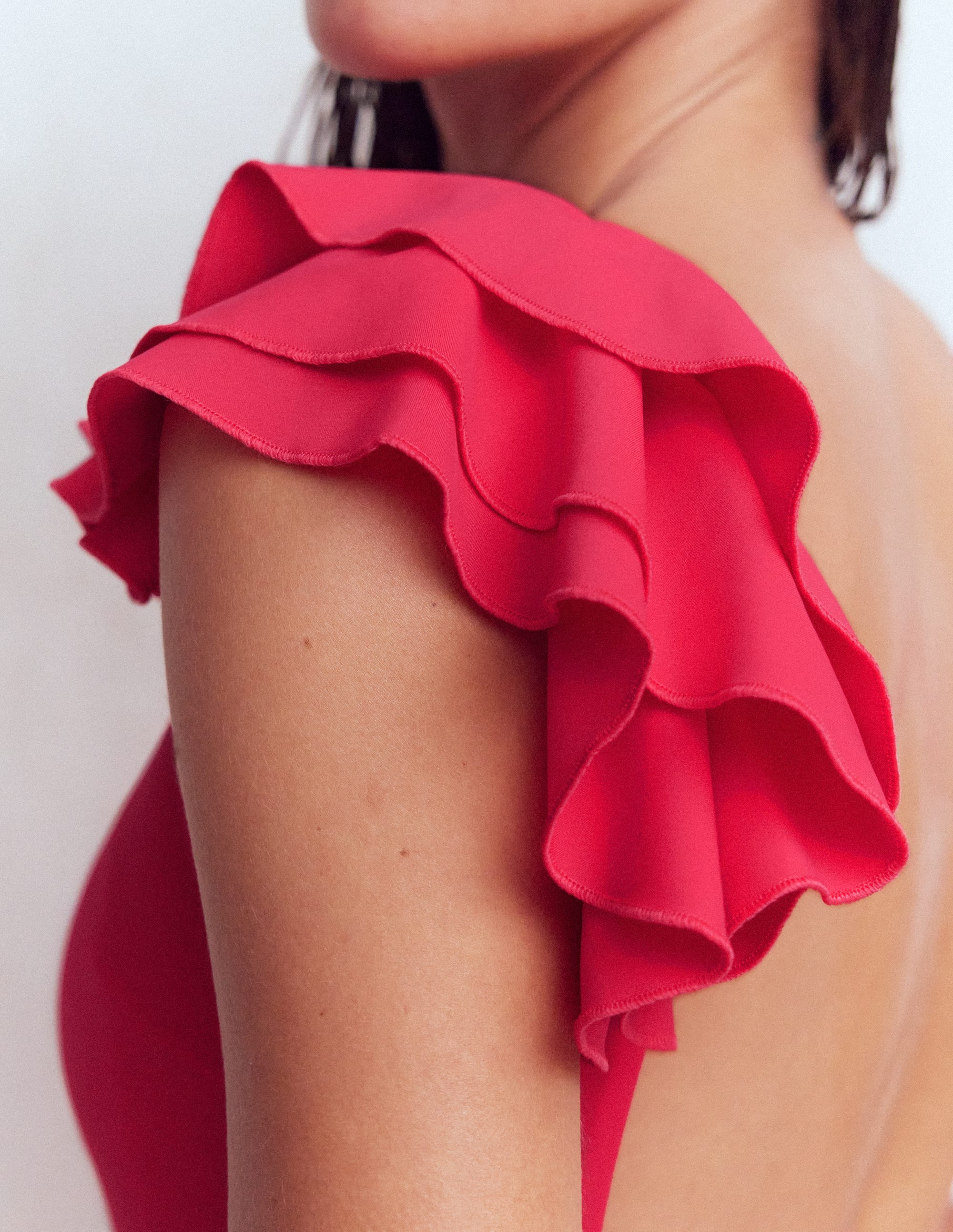 Mega Ruffle Swimsuit-Rosy - Image 2