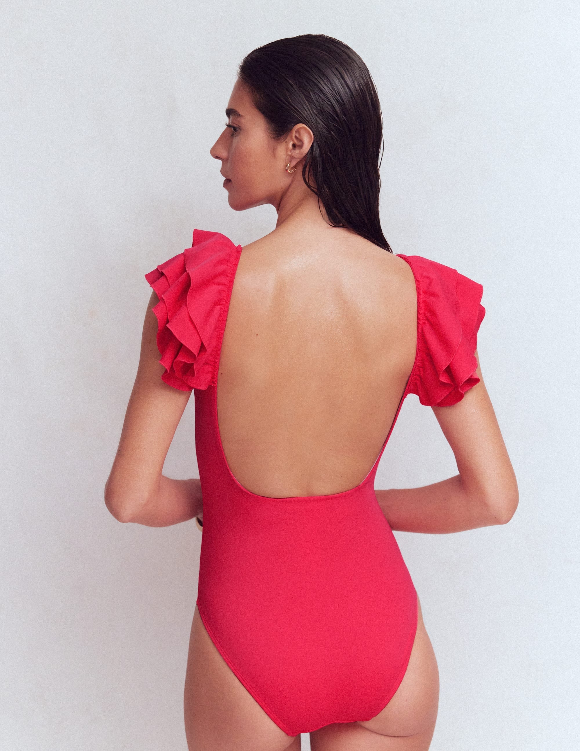 Mega Ruffle Swimsuit-Rosy - Image 3