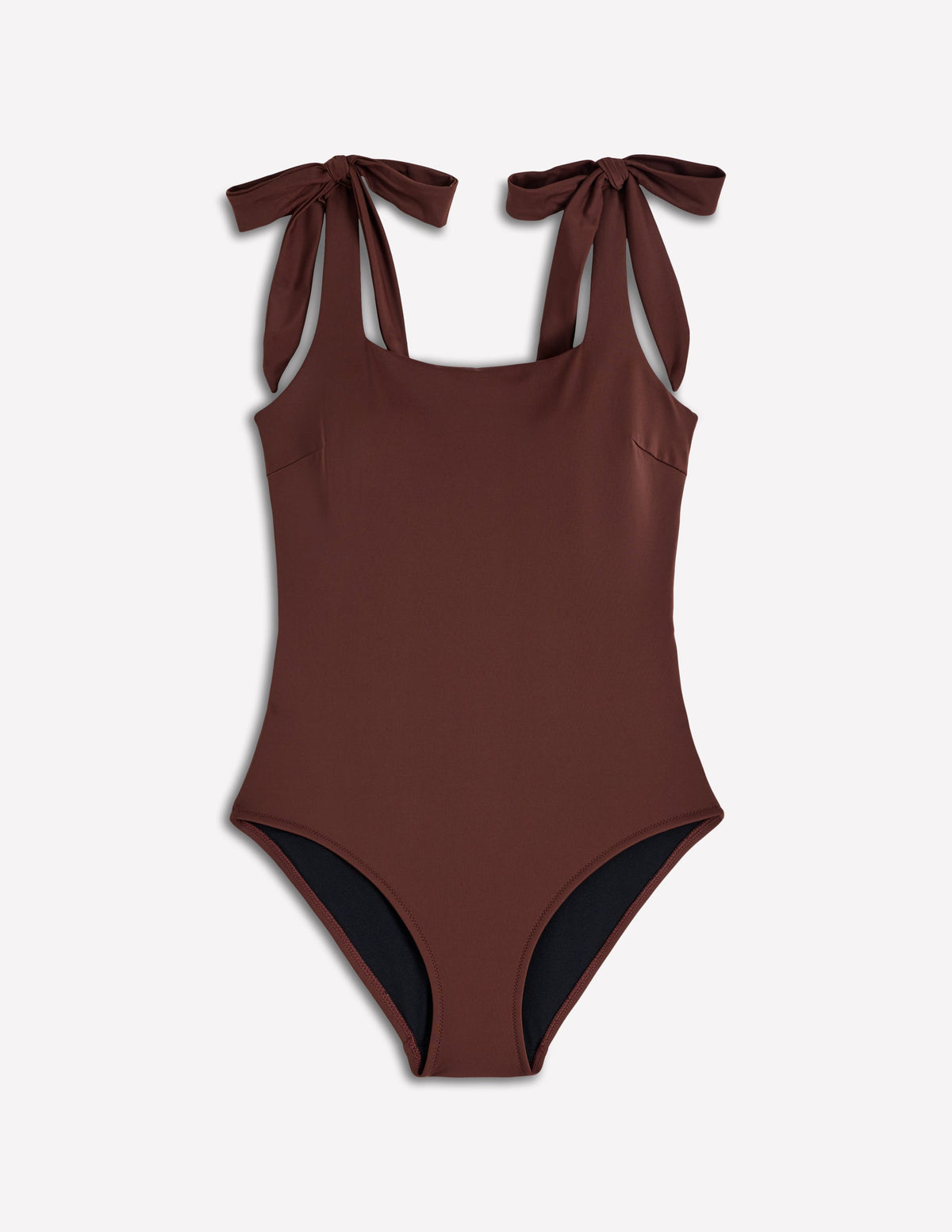 Bow Tie Shoulder Swimsuit-Cinnamon - Image 6