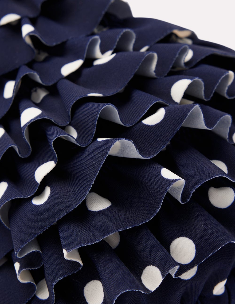 Ruffle Bikini Top-Navy Spot - Image 7