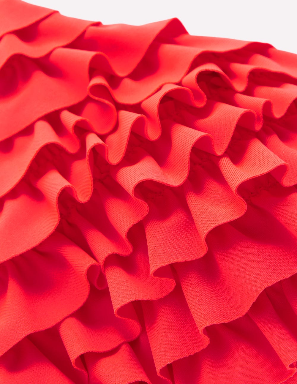 Ruffle Bikini Top-Fiery Coral-7