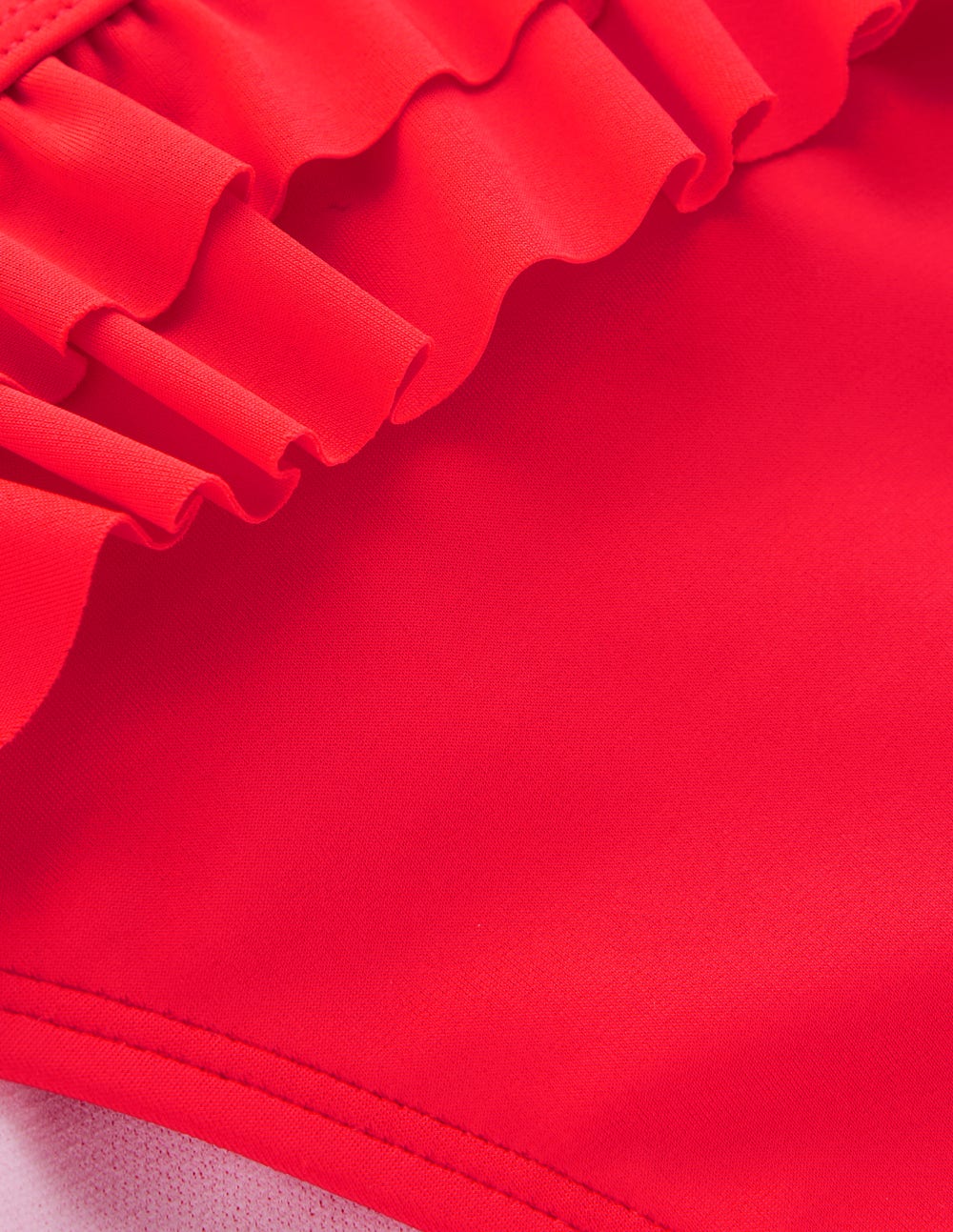 Ruffle Bikini Bottoms-Fiery Coral - Image 6