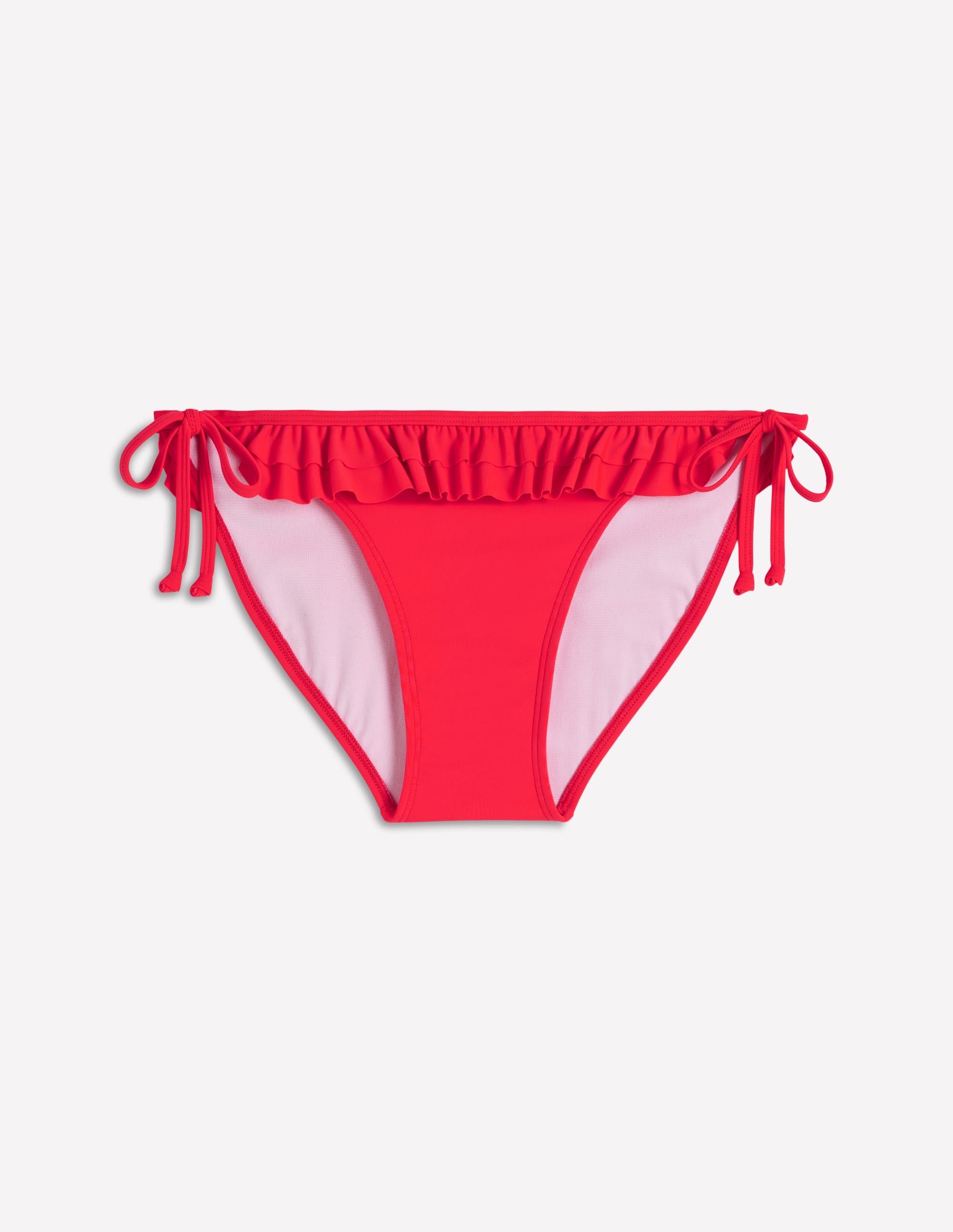 Ruffle Bikini Bottoms-Fiery Coral - Image 5