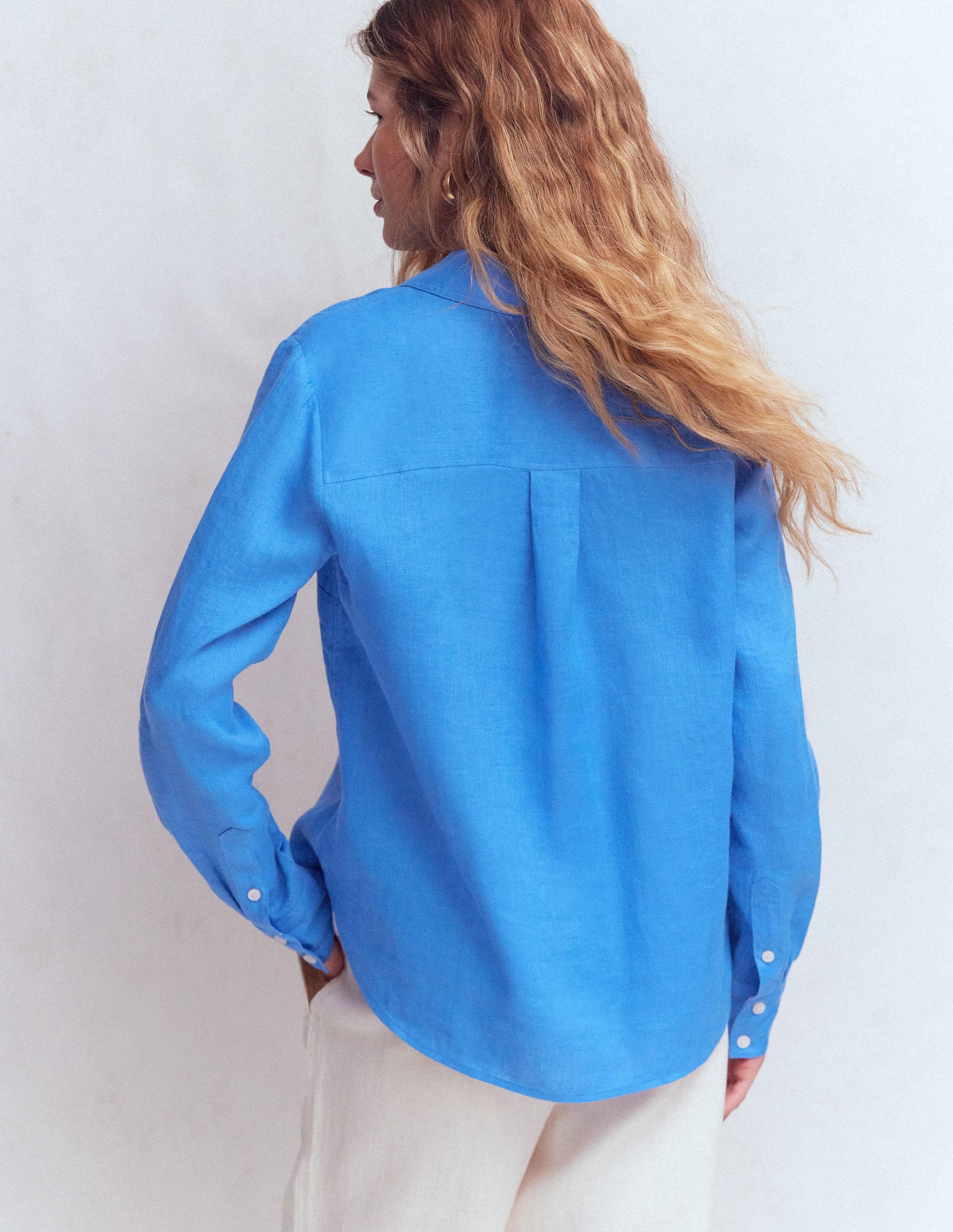 Sienna Linen Shirt-Regatta Blue - Image 3