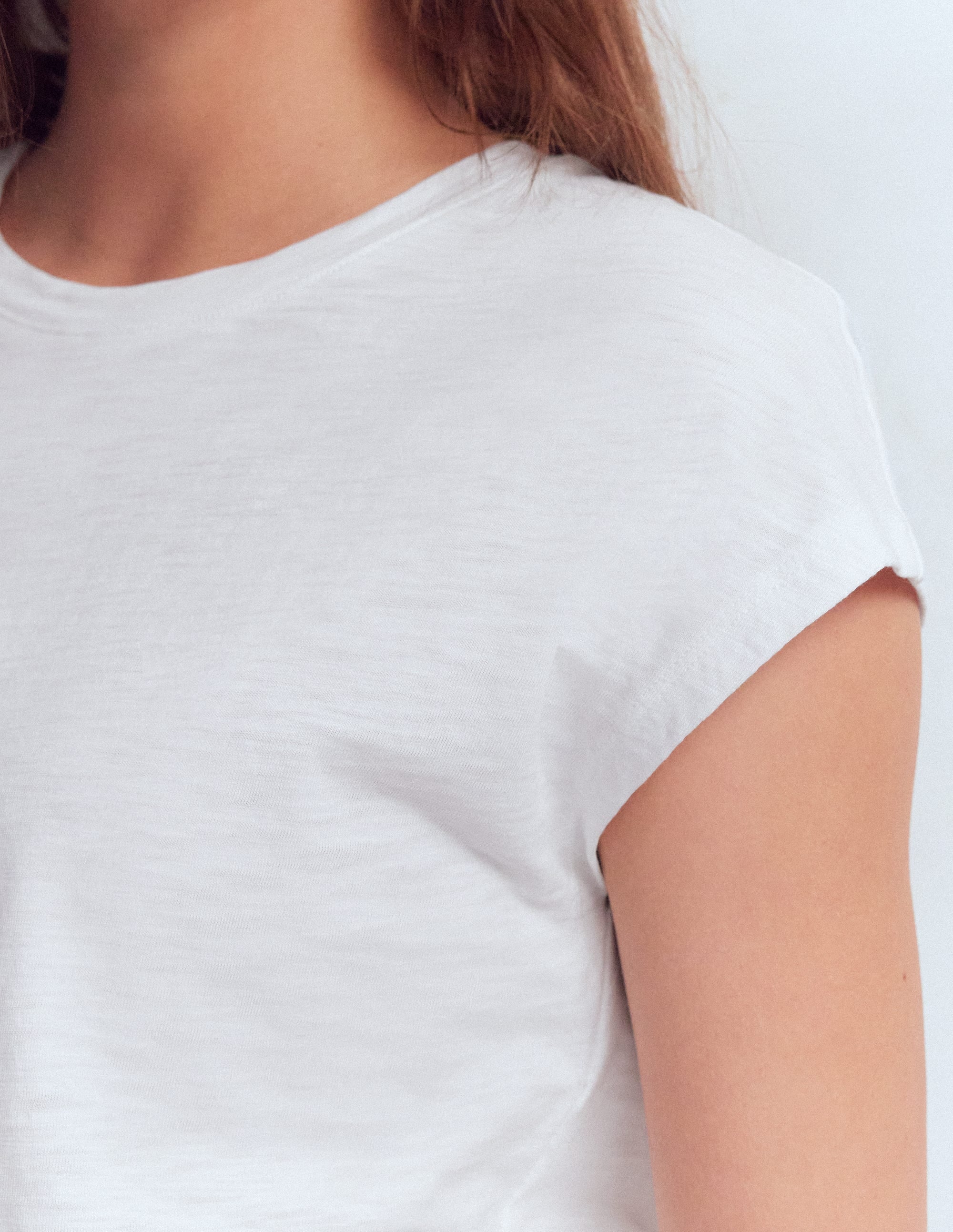 Louisa Slub T-Shirt-White - Image 2