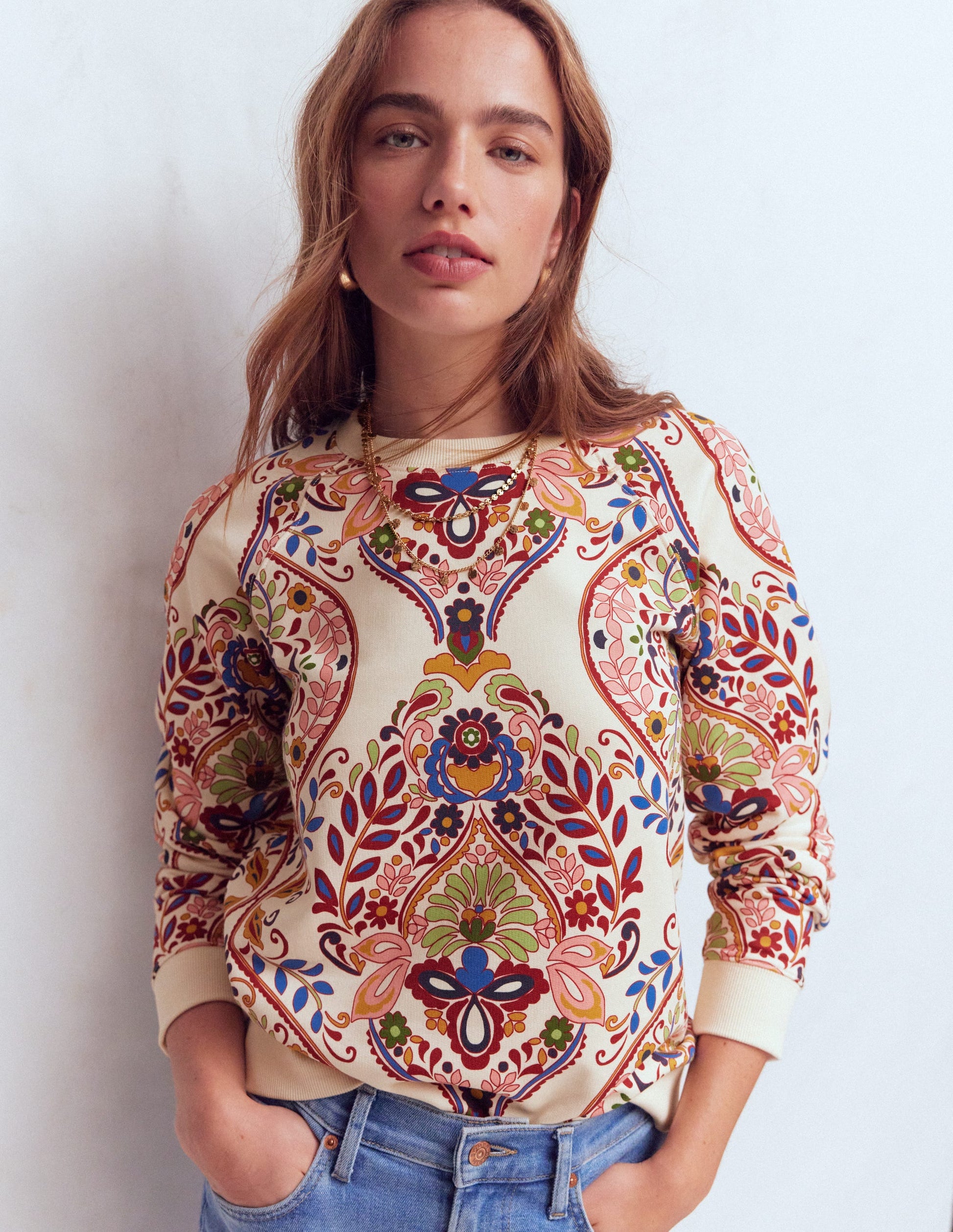 Rosa Printed Sweatshirt-Multi, Enchanted Gardenia-2