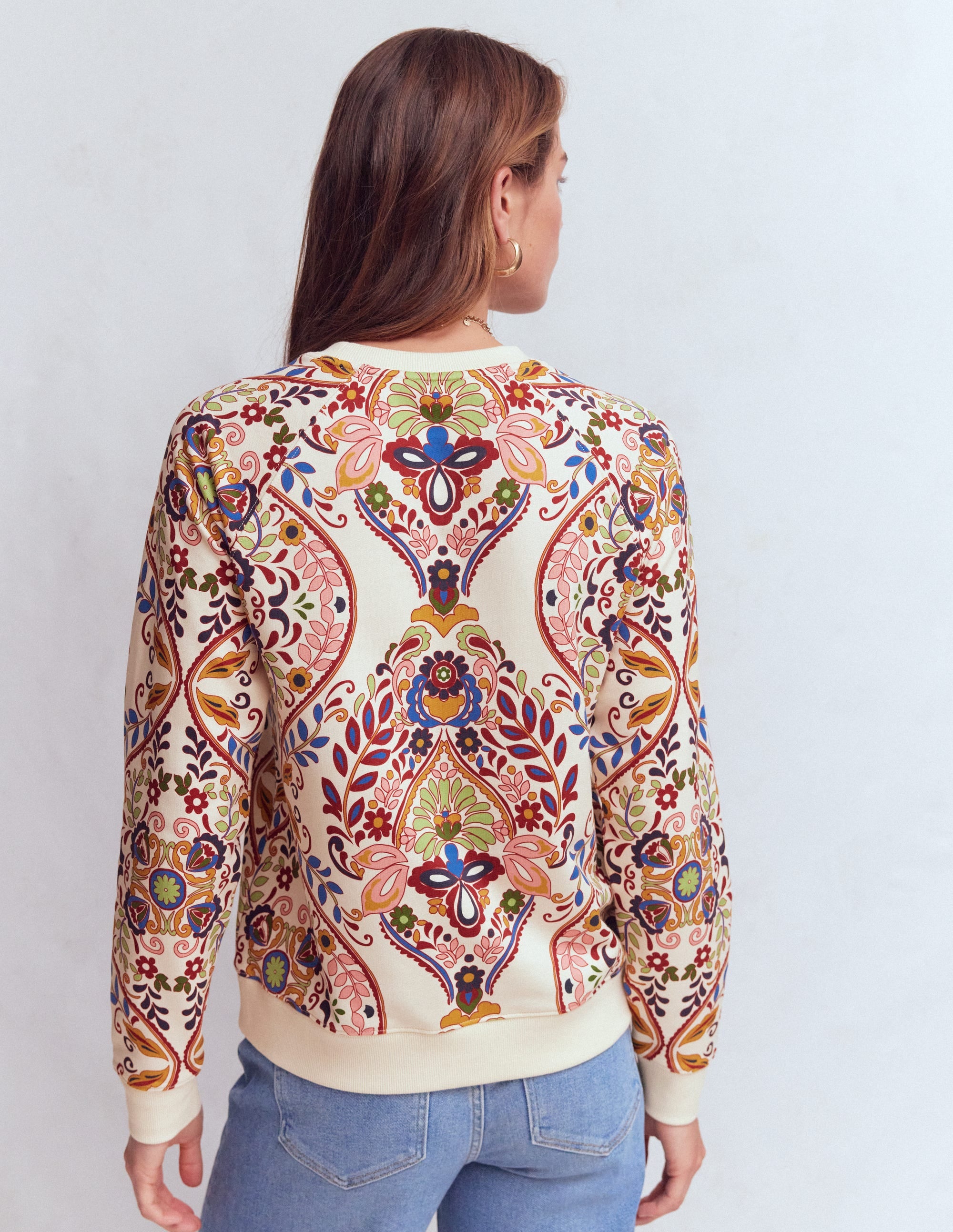 Emi Printed Sweatshirt-Multi, Enchanted Gardenia - Image 3