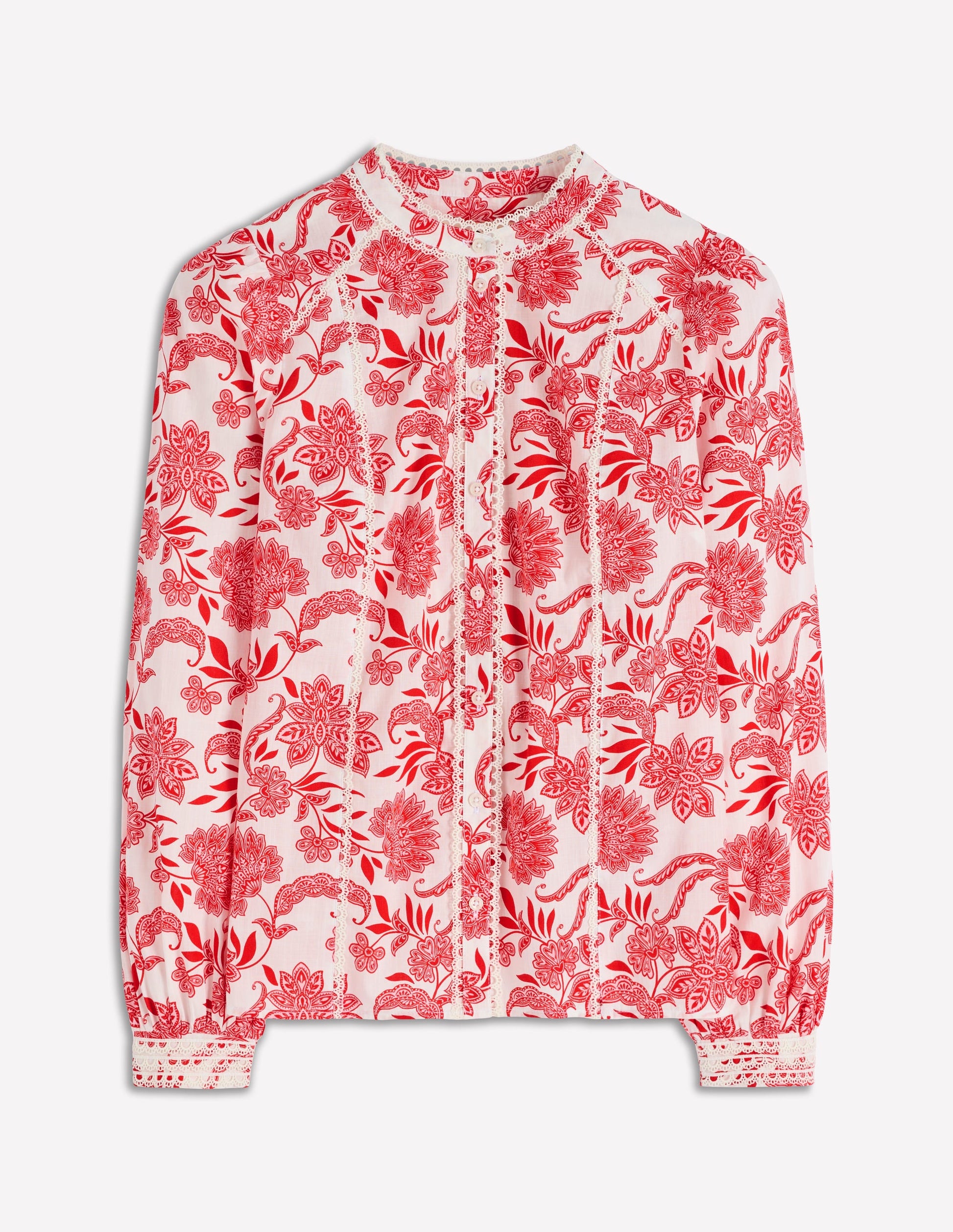 Rhea Trim  Insert Cotton Top-Pink, Elegant Blossom-6