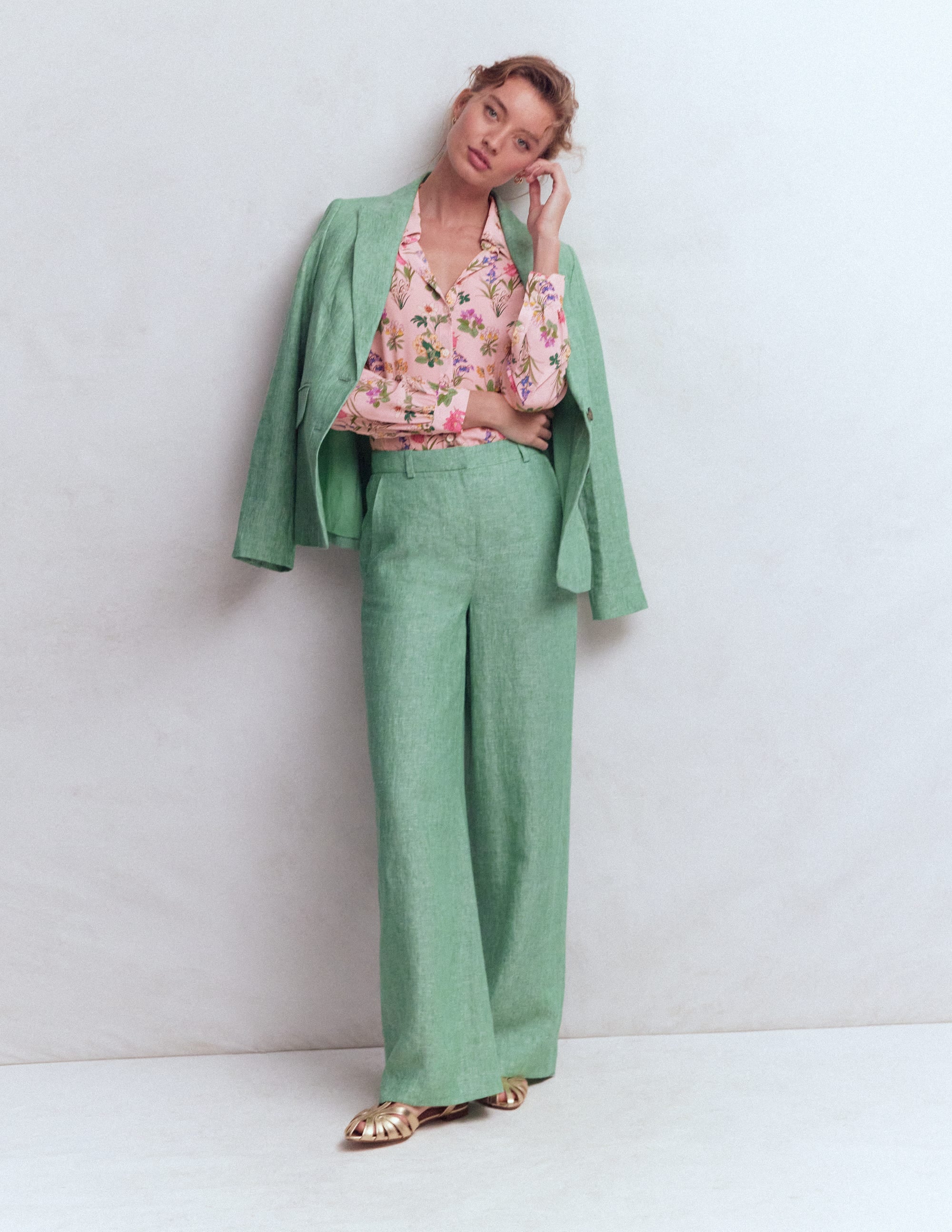 Sara Silk Shirt-French Pink, Delicate Blossom - Image 5