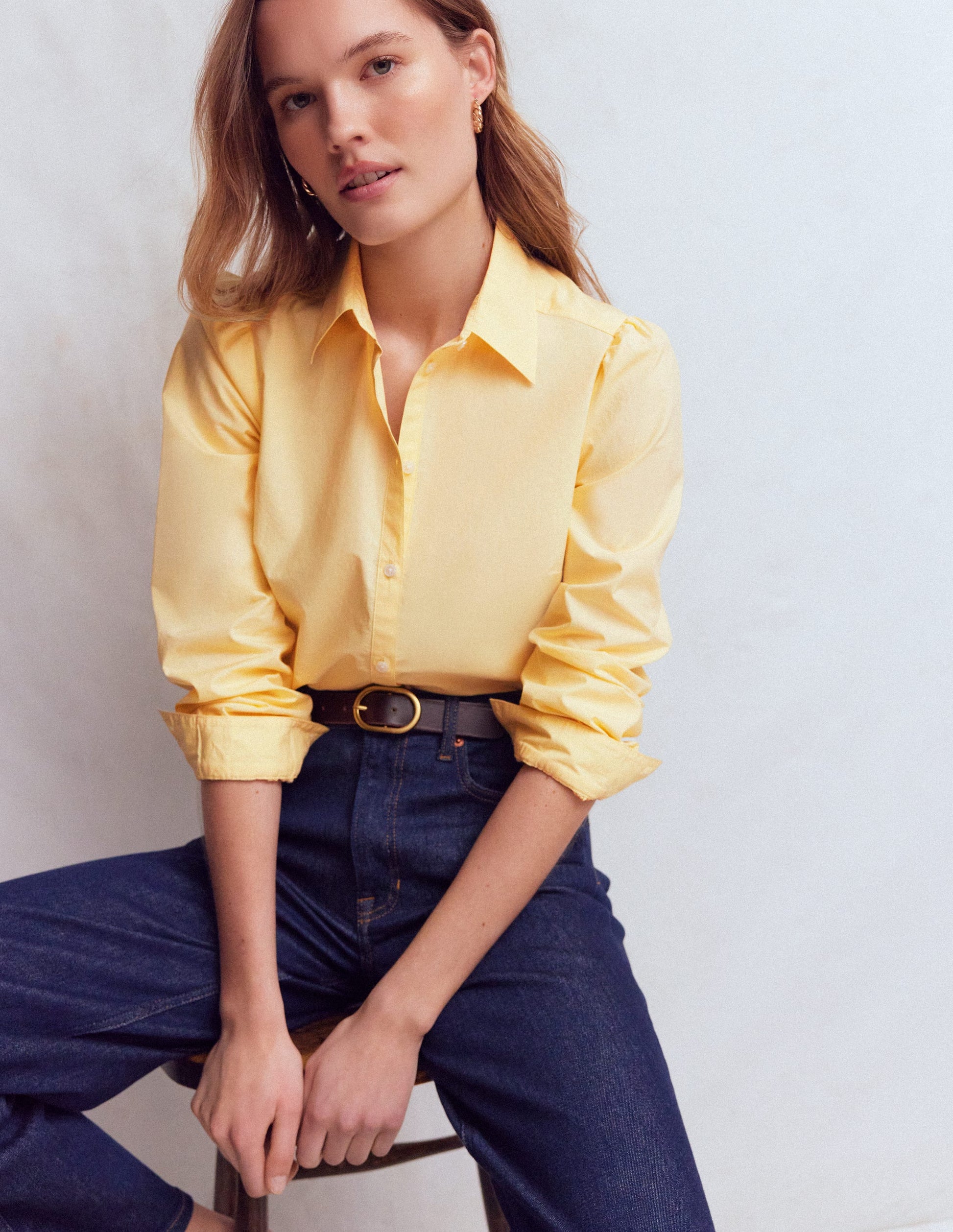 Cara Cotton Shirt-Buttercream-4