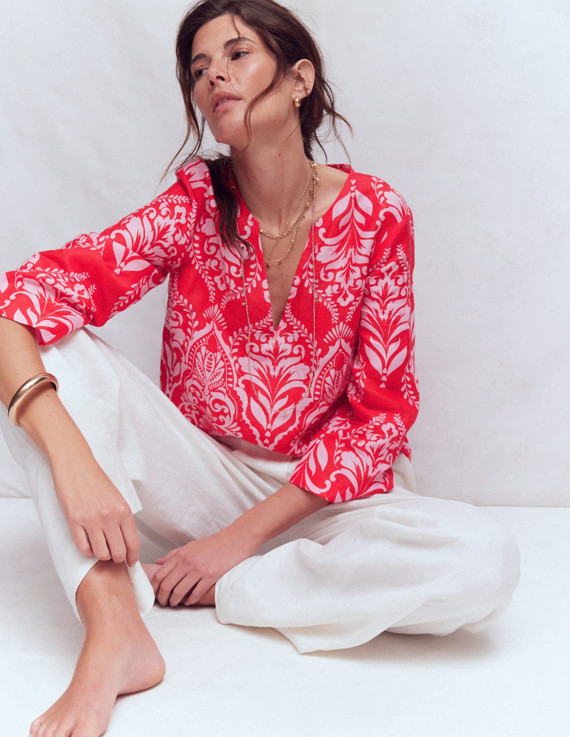 トップス CARLA Lady linen like tops Lady linen like tops（Black） – CARLA