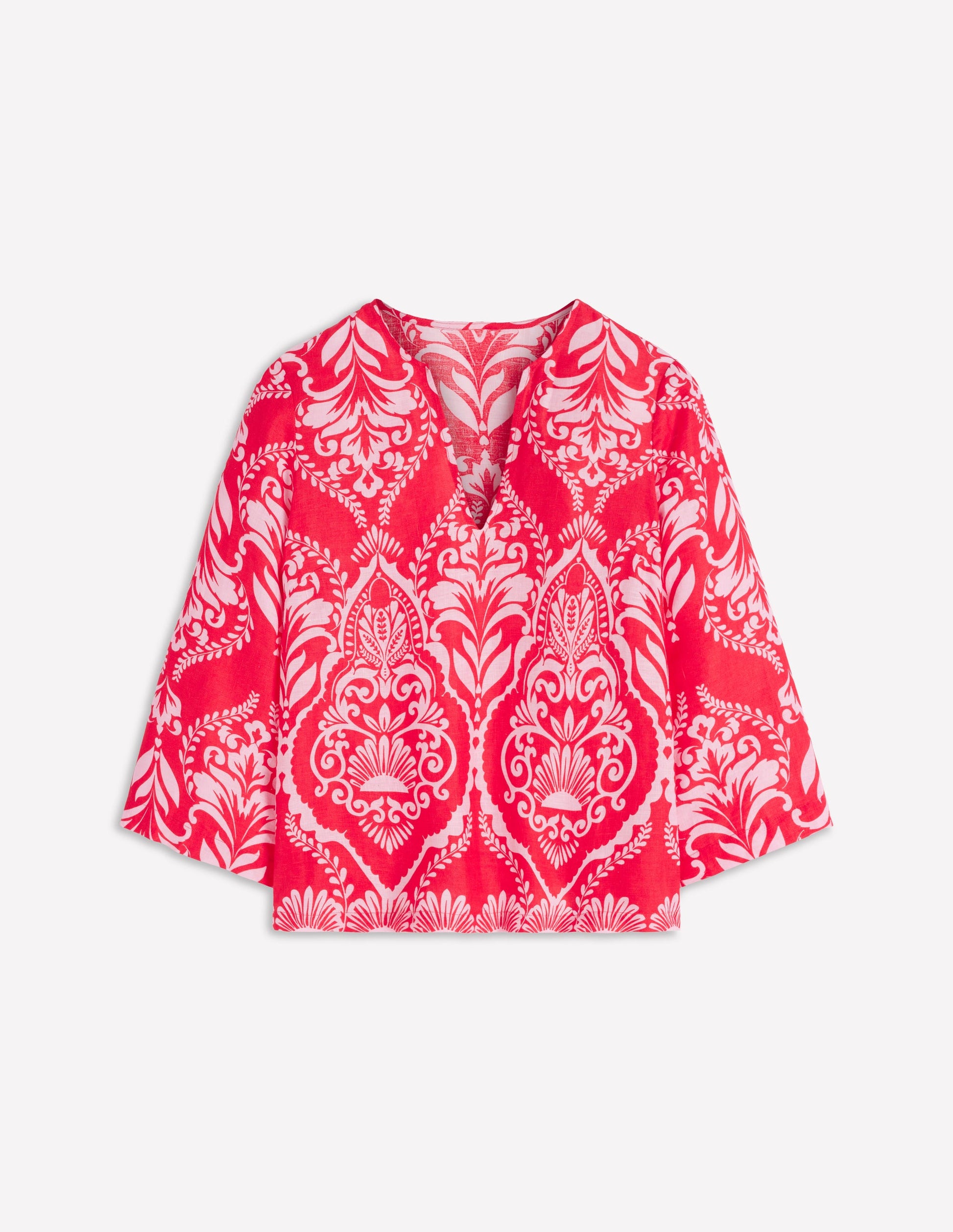 Cleo Linen Top-Red, Ornamental Garden-6