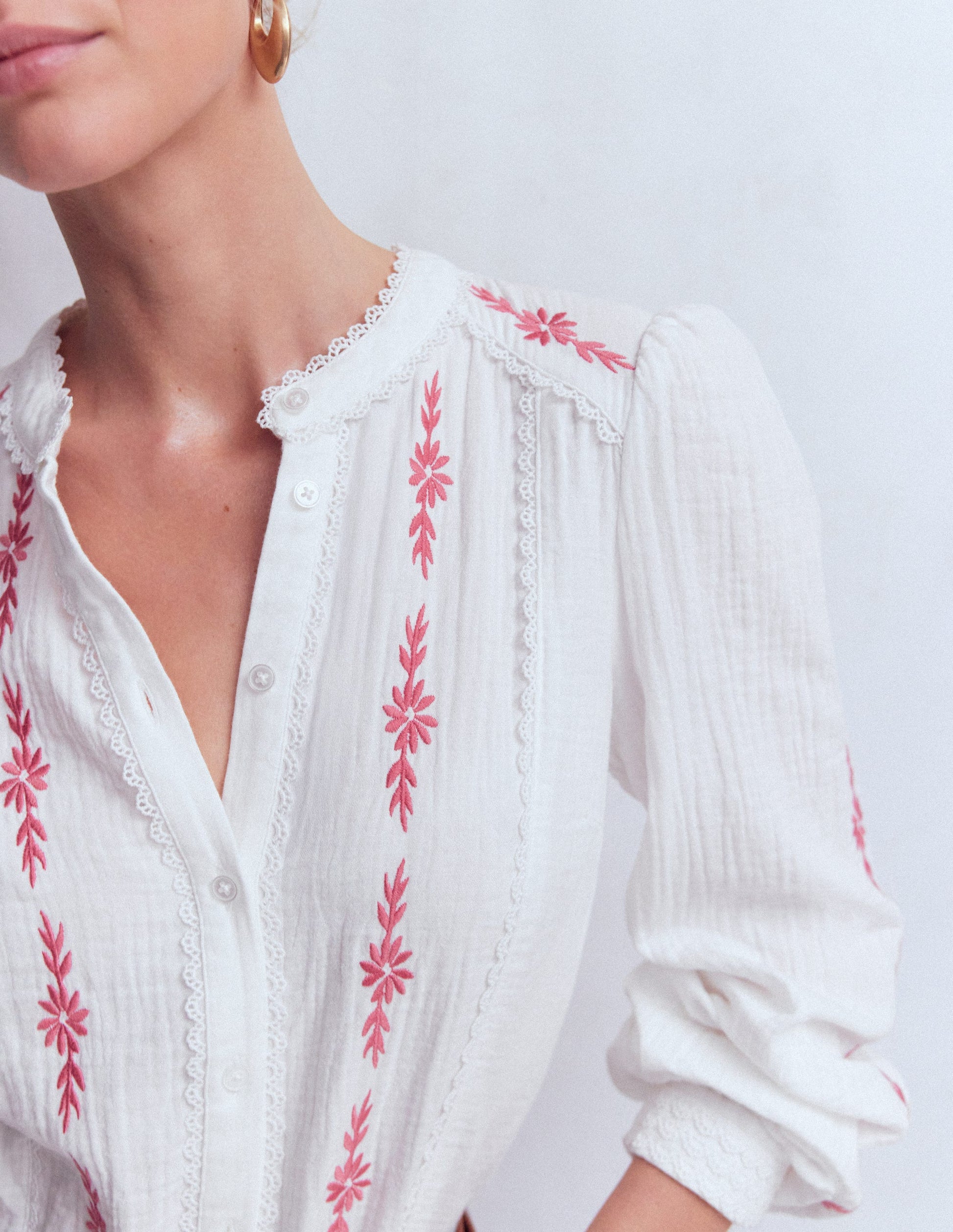 Rhea Trim Doublecloth Top-White Cherry Blush Floral-2