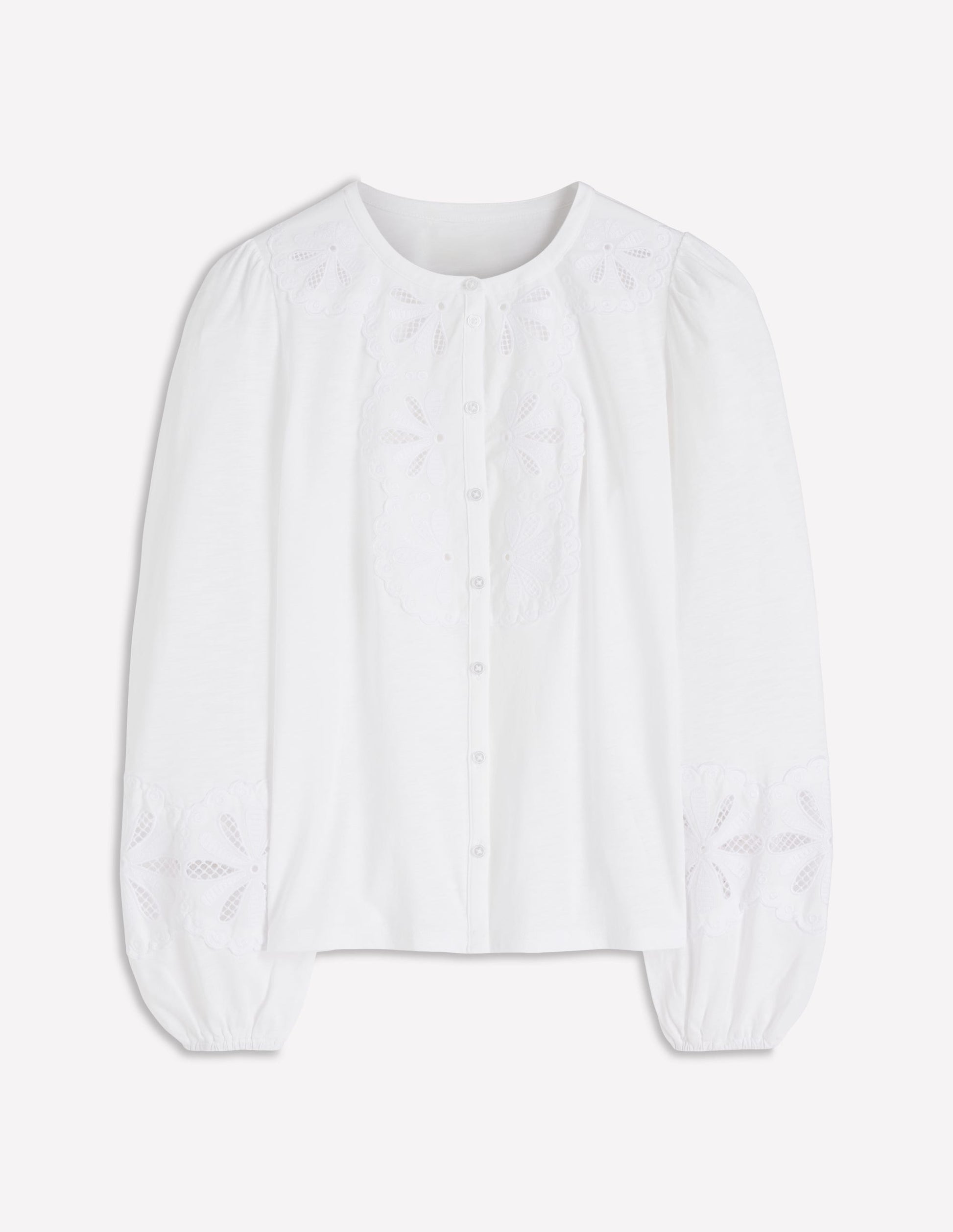 Scallop Cutwork Top-White-5