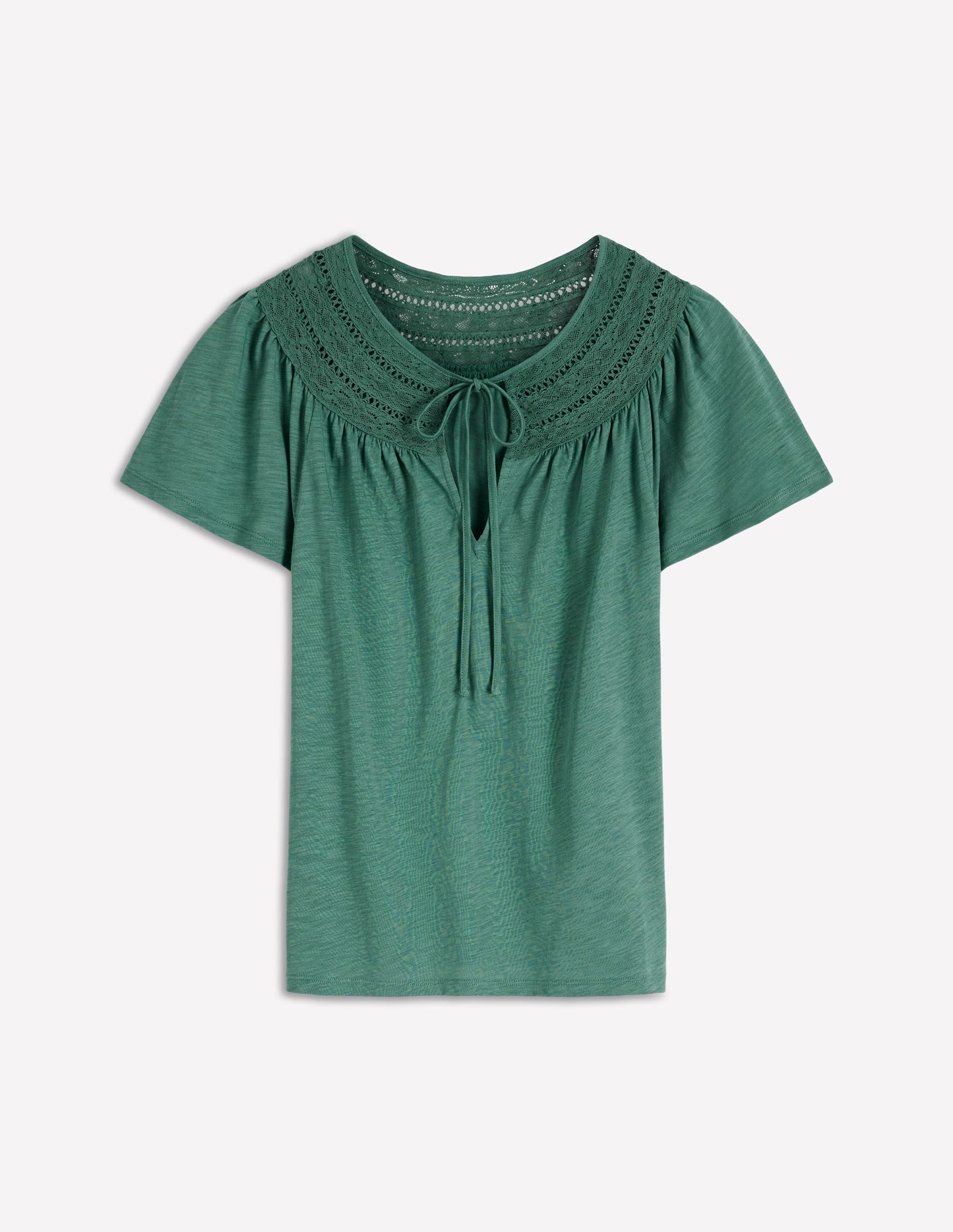 Edi Trim Detail T-shirt-Deep Sea