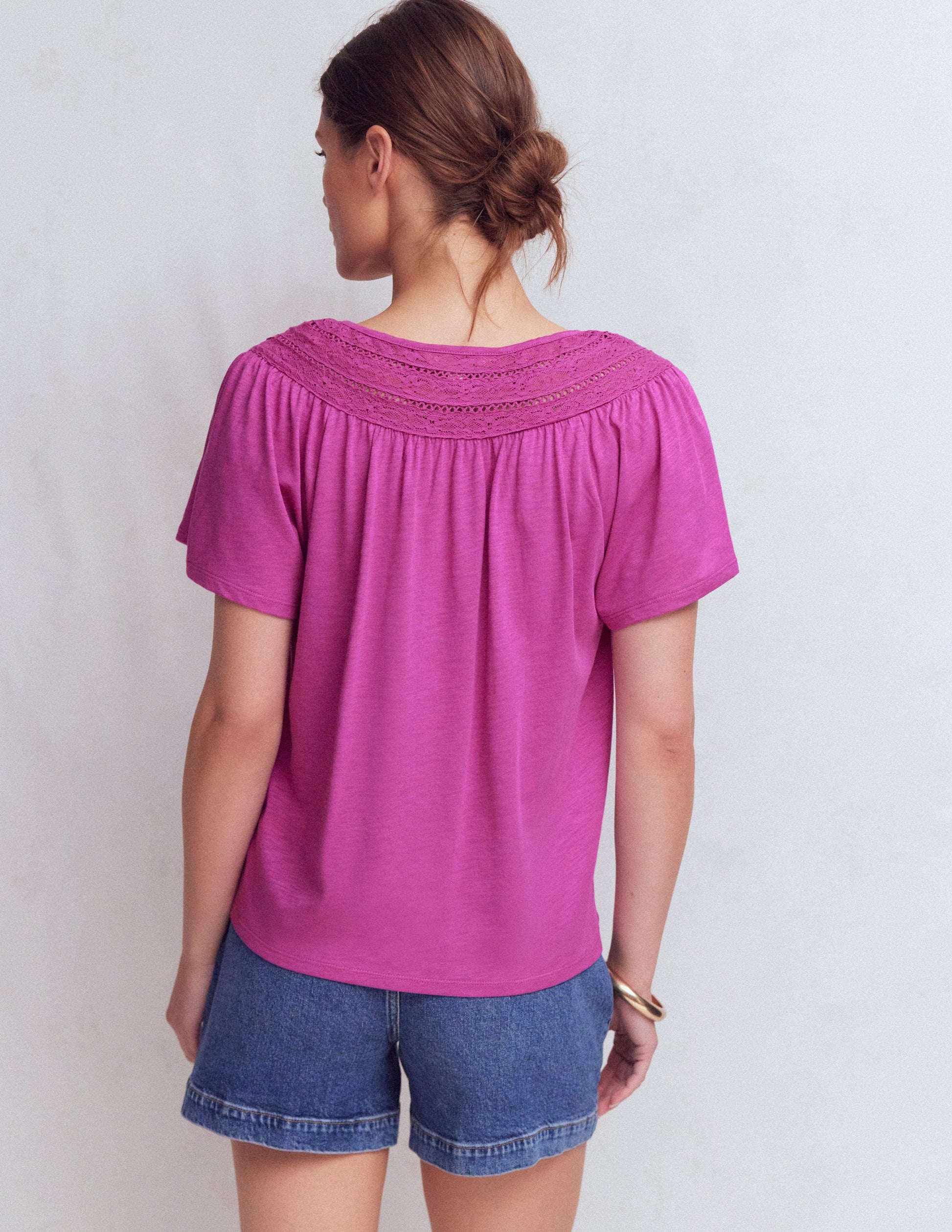 Edi Trim Detail T-shirt-Passion Flower-3