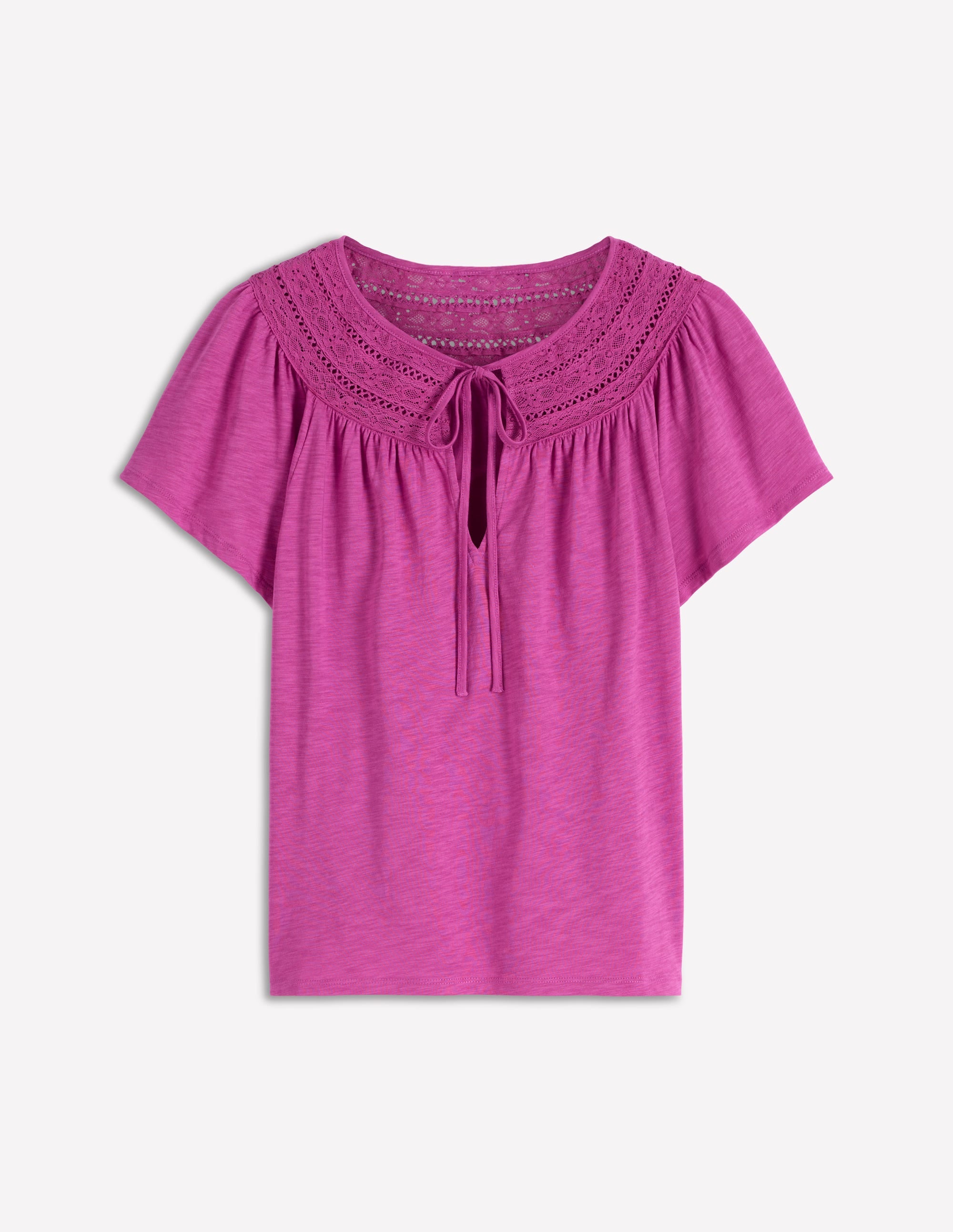 Edi Trim Detail T-shirt-Passion Flower | Boden USA