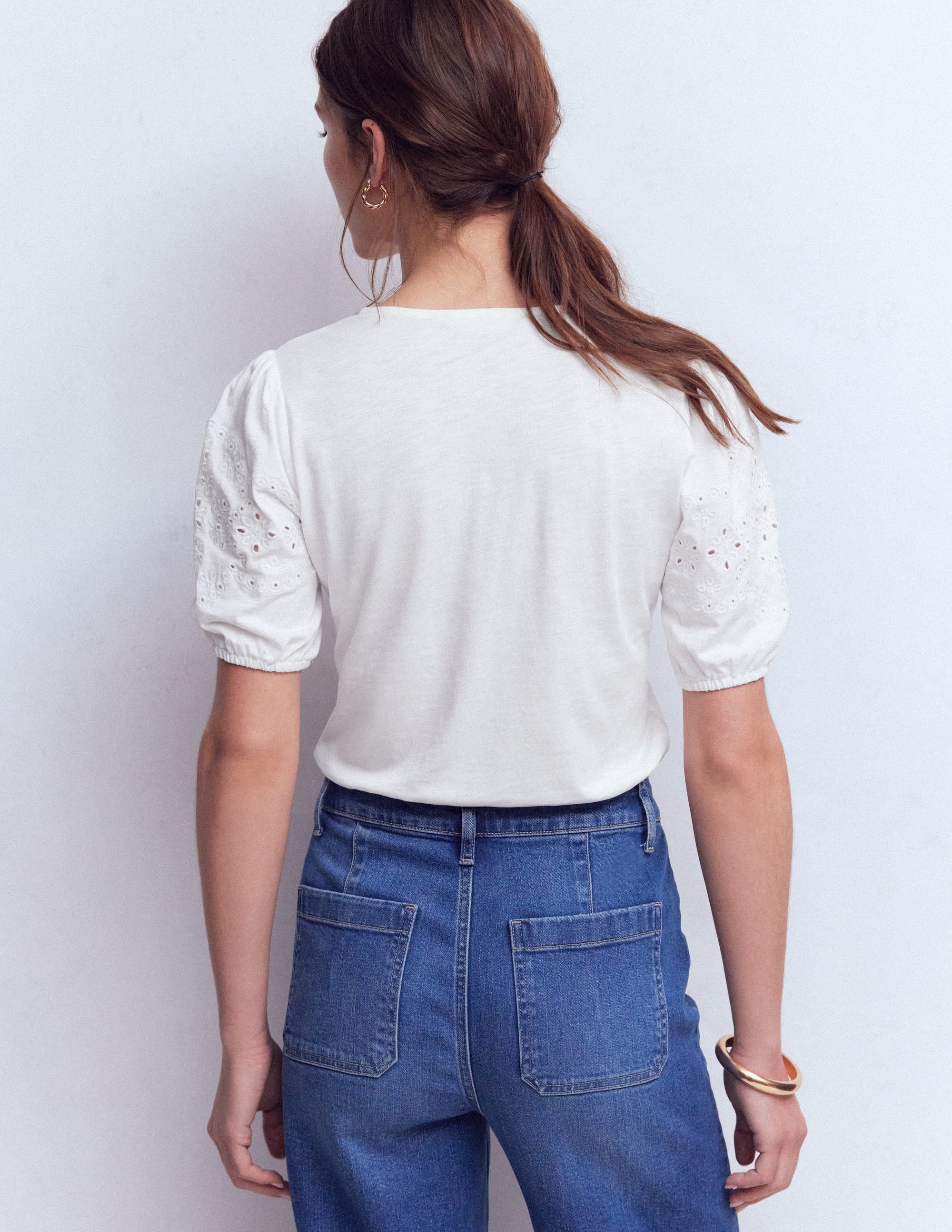 Ada Broderie Mix Top-White - Image 3